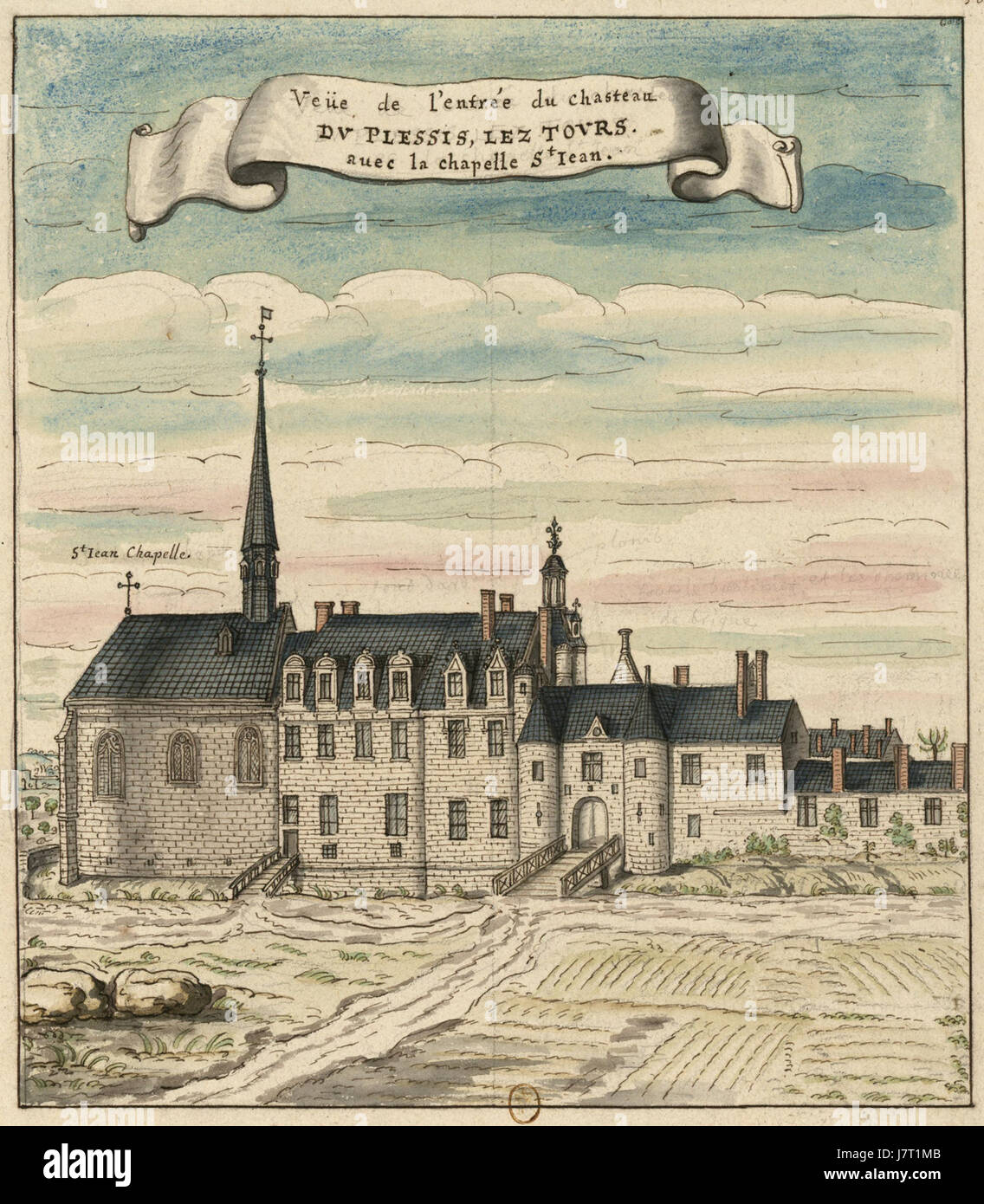 Chateau de Plessis les Tours Louis Boudan Stock Photo Alamy