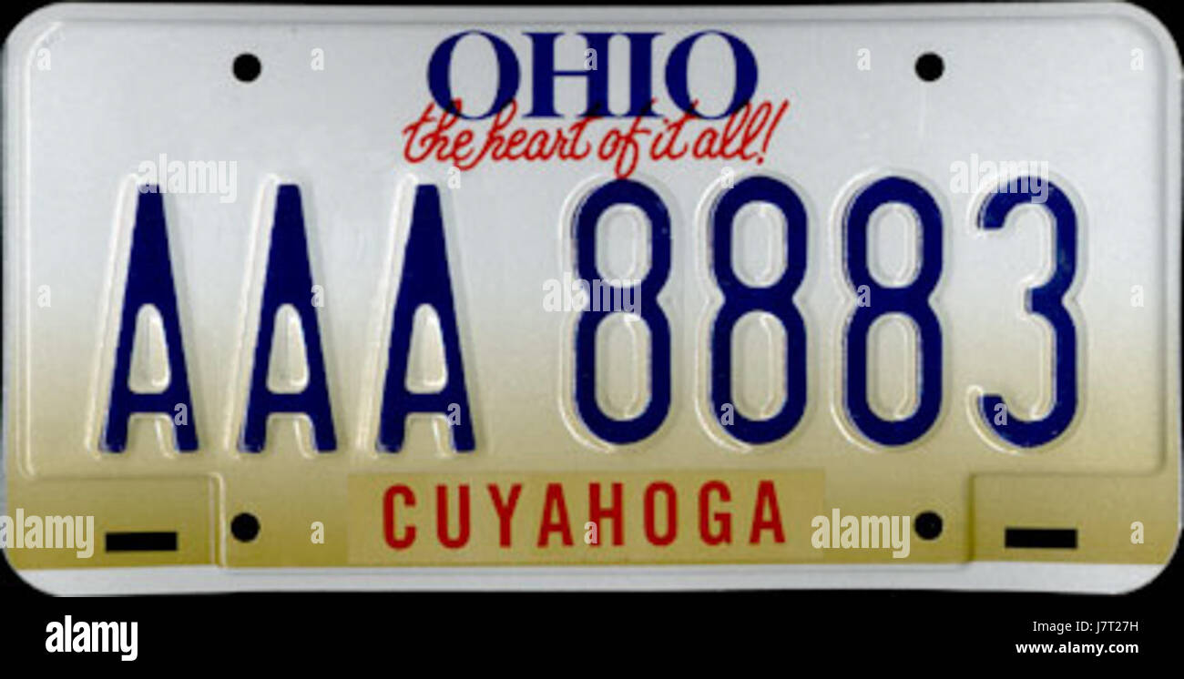 1996 Ohio License Plate Stock Photo Alamy
