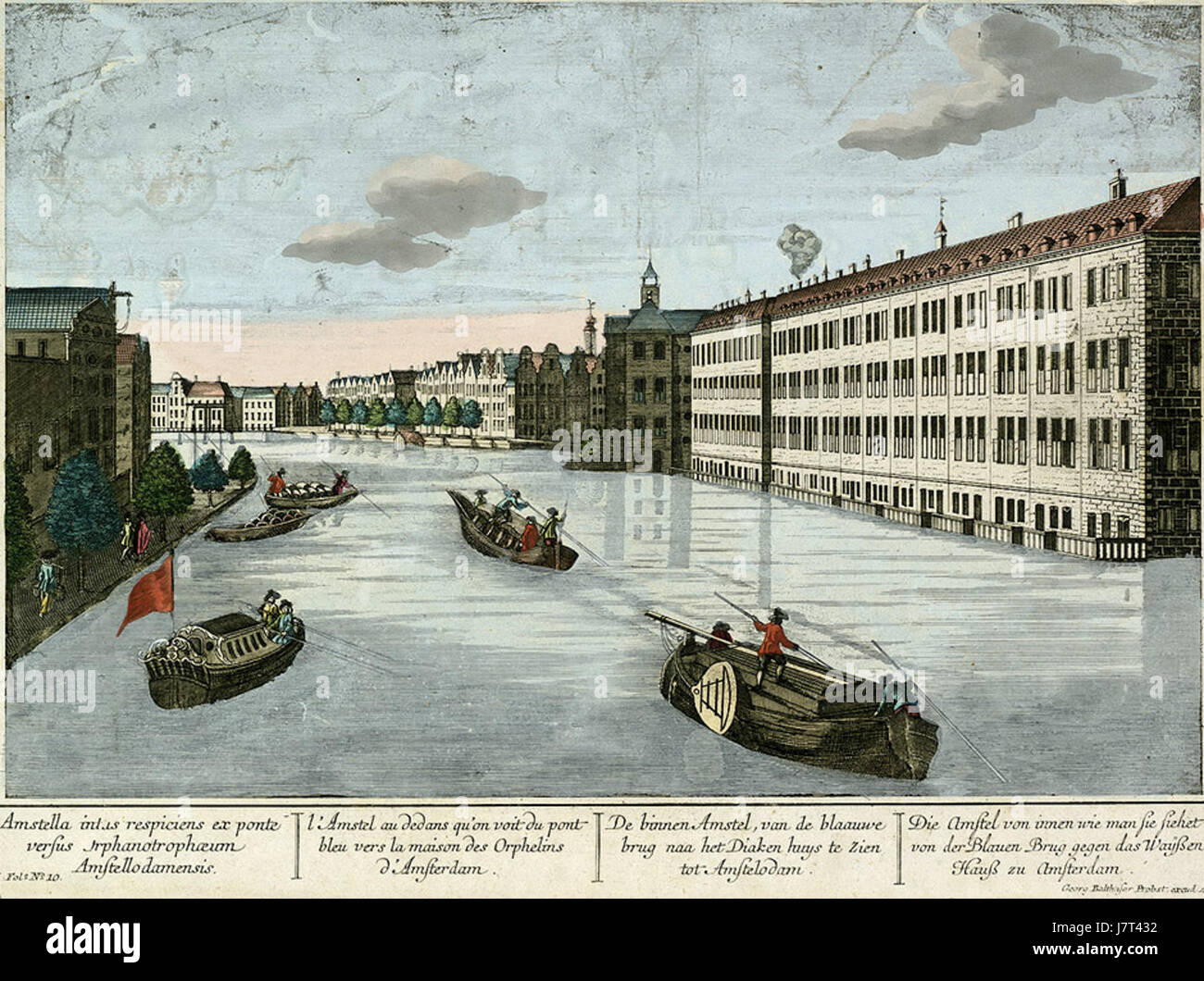 Amsterdam Binnen Amstel c1750 Stock Photo