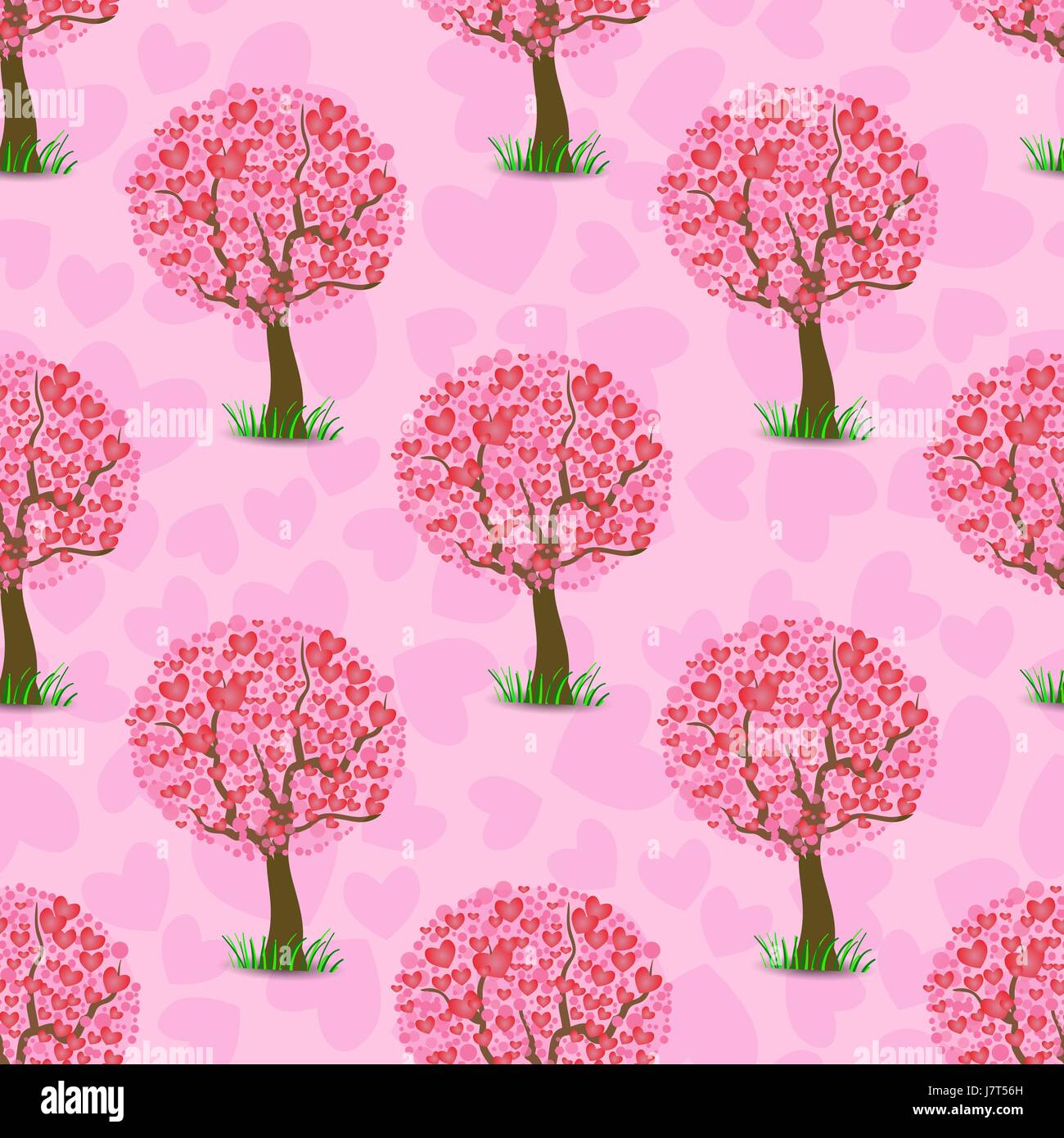 Heart Tree Pattern Stock Vector Image &amp; Art - Alamy