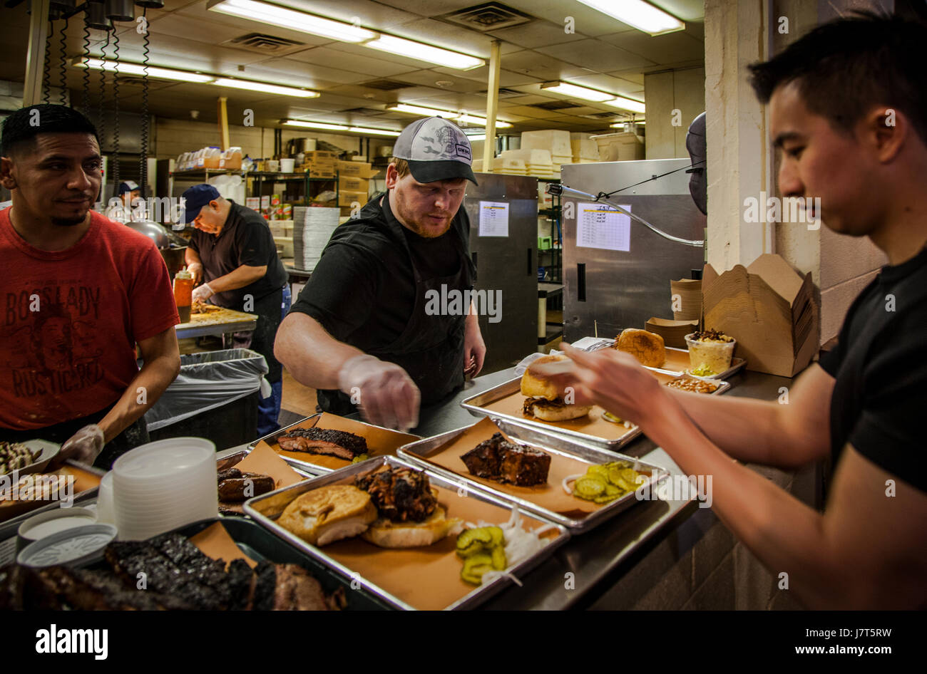 Pecan Lodge Restaurant, delivery zone, Dallas, Texas Stock Photo Alamy