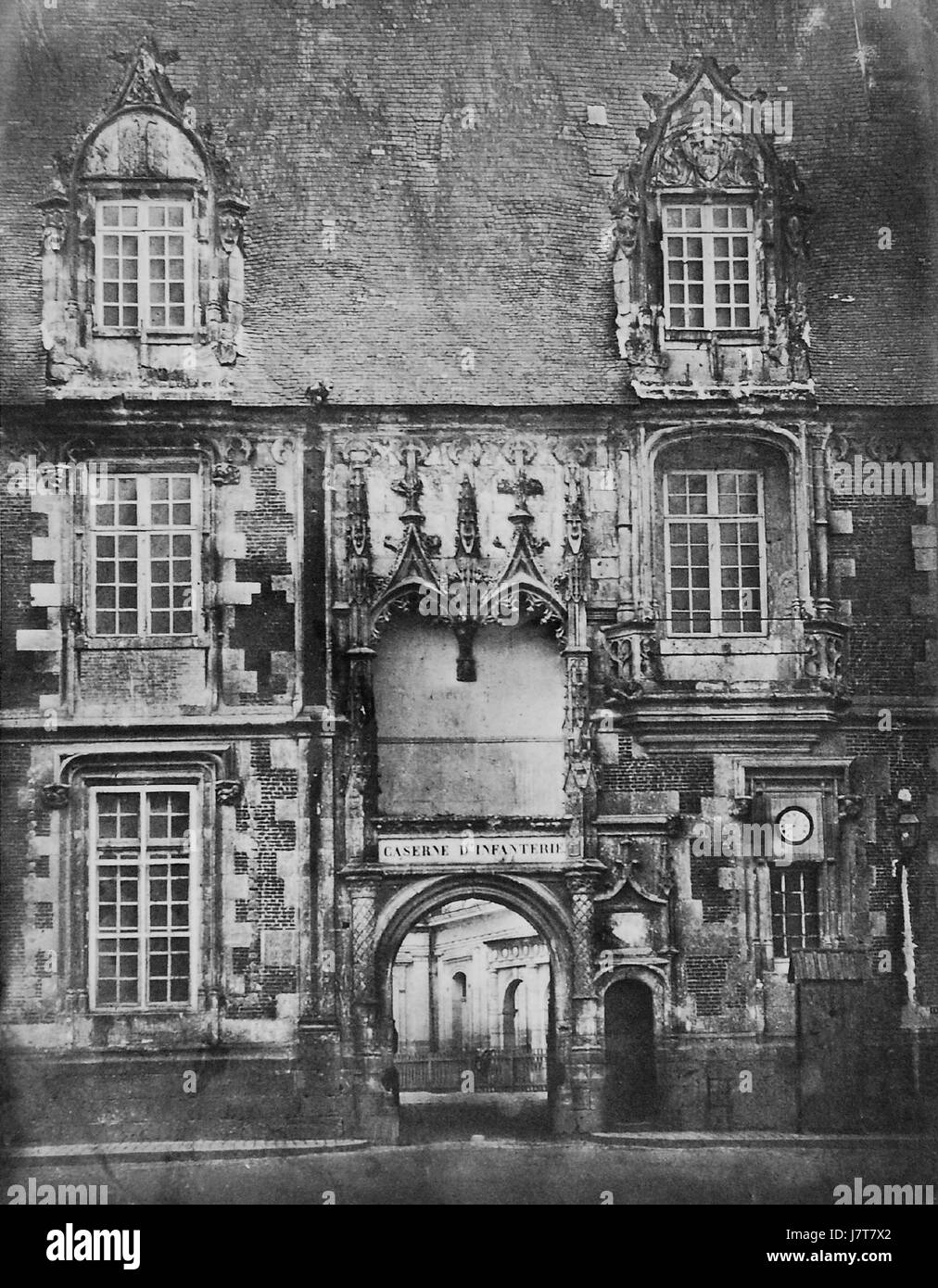 Chateau de Blois Portail 1853 Stock Photo