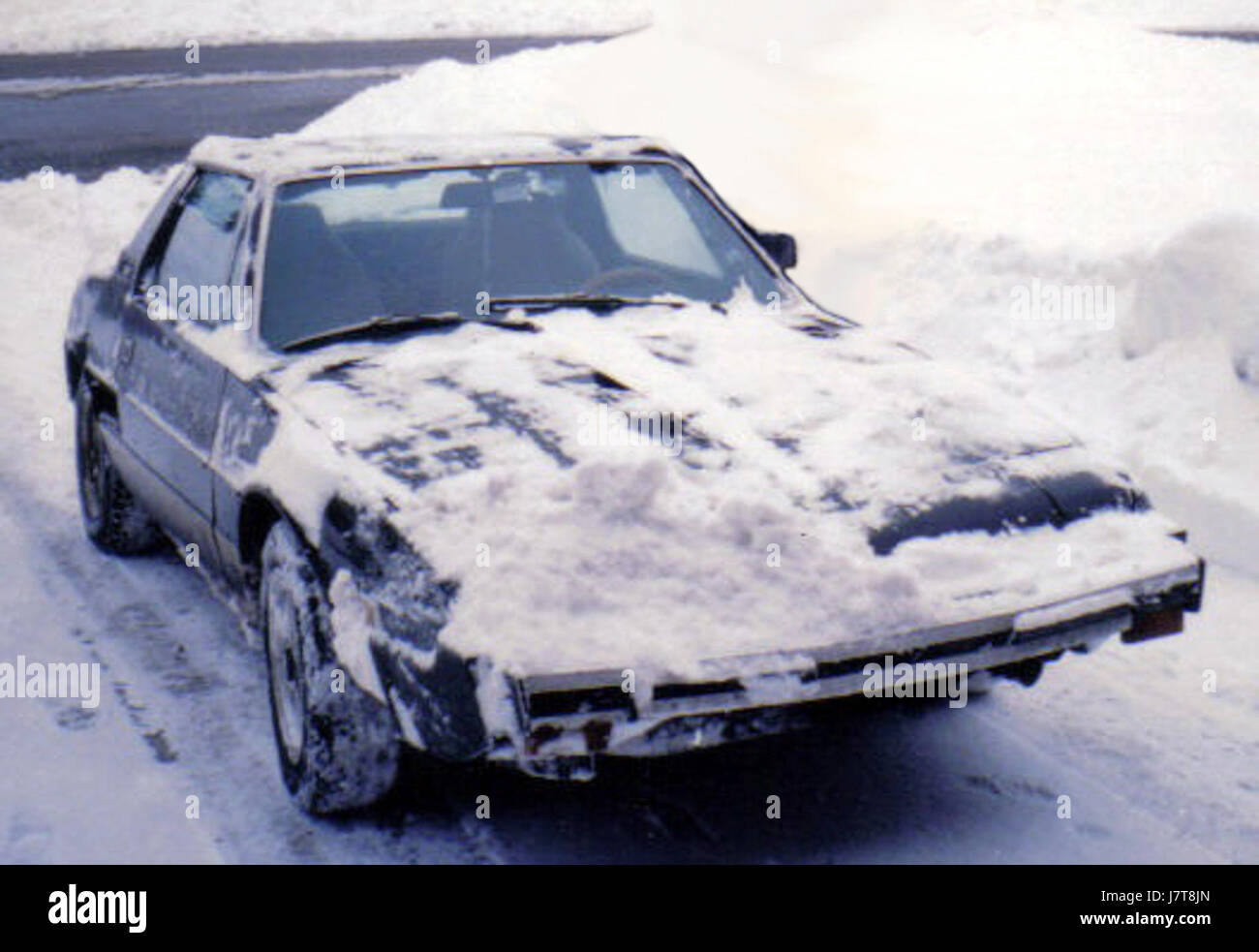 1979 Fiat X19 snow Stock Photo