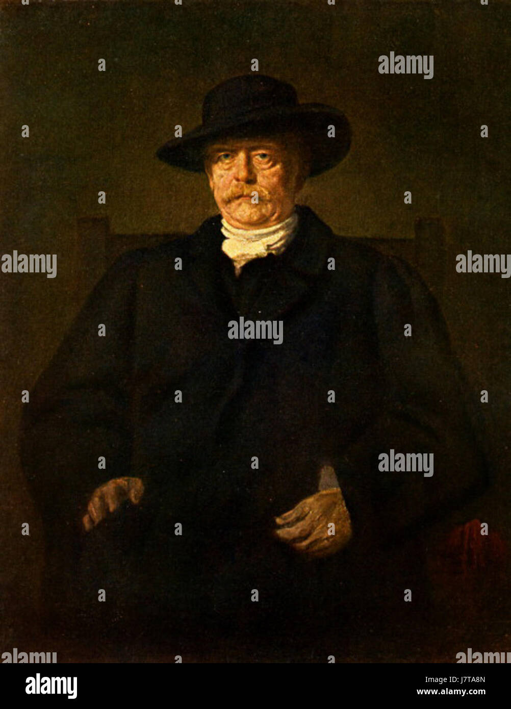 Count Otto von Bismarck portrait by Franz von Lenbach Stock Photo