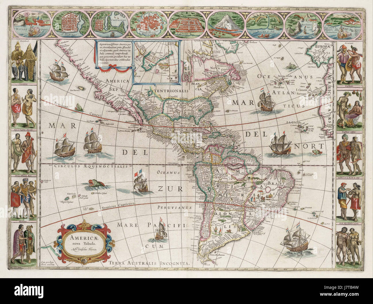 Willem blaeu world map hi-res stock photography and images