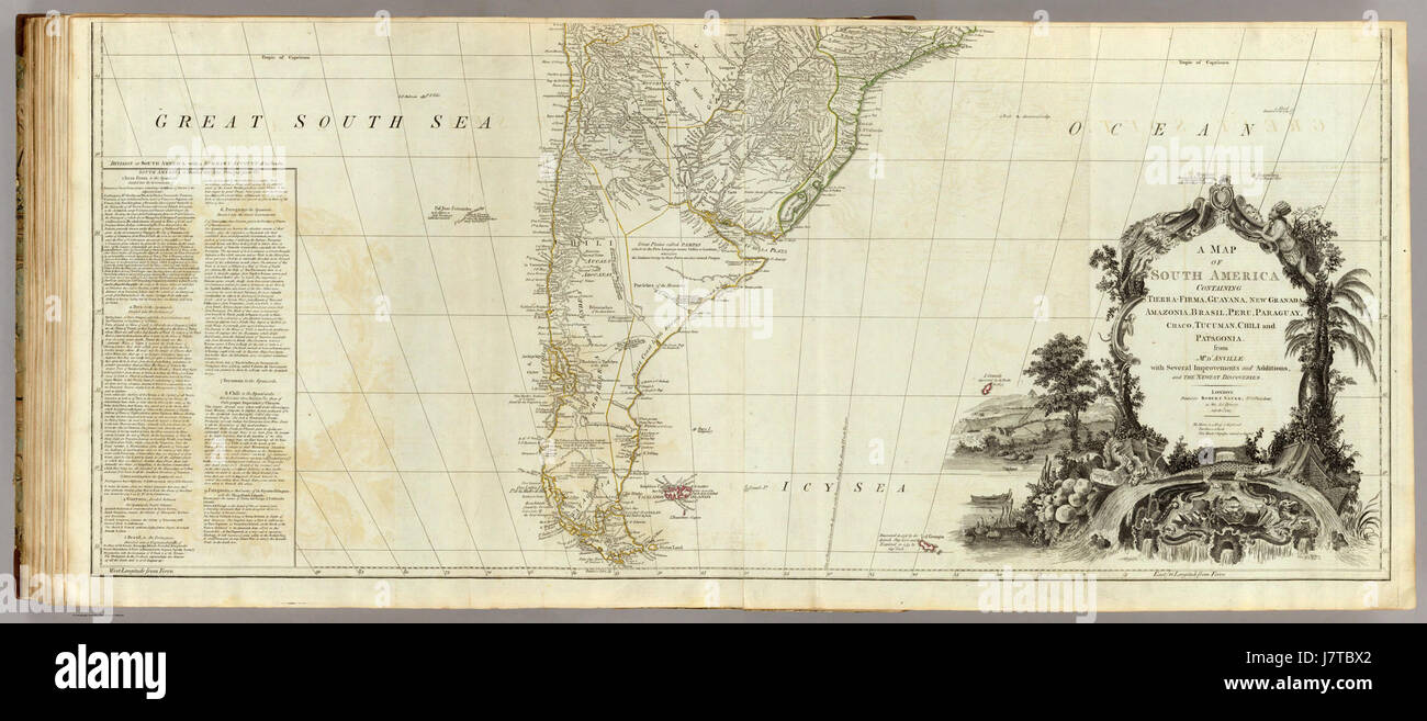 1787 map of South America Stock - 1787 Map Of South America J7TBX2 