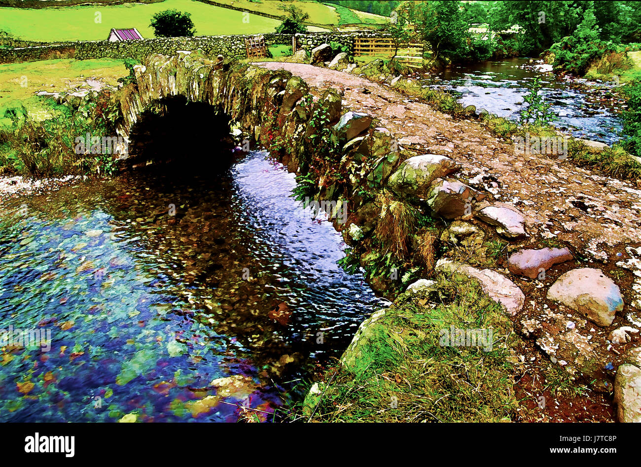 Pictorial Art-Image The English Lake District Stock Photo