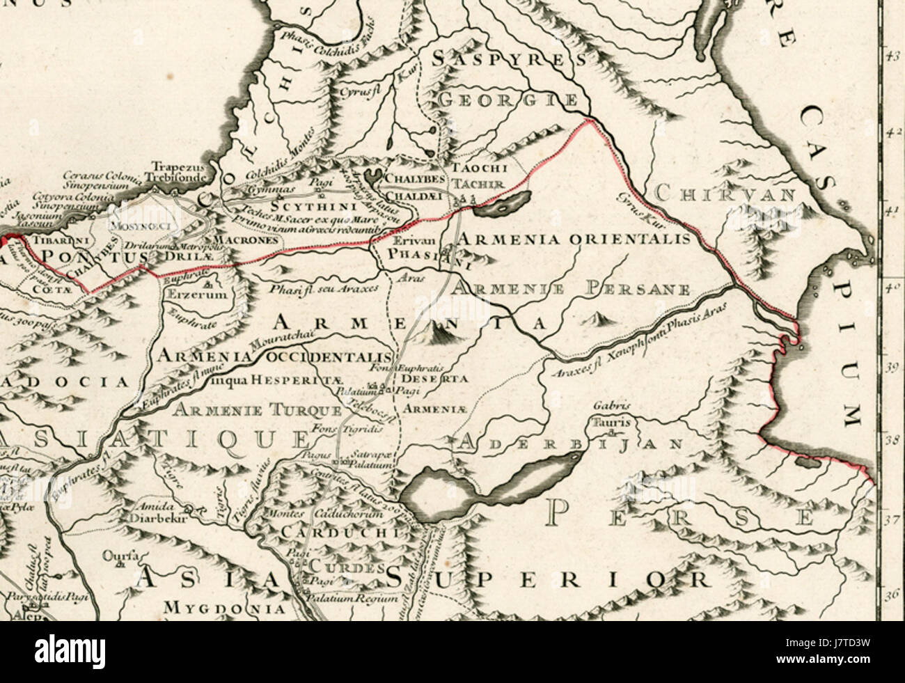 1740 map of Armenia Stock Photo