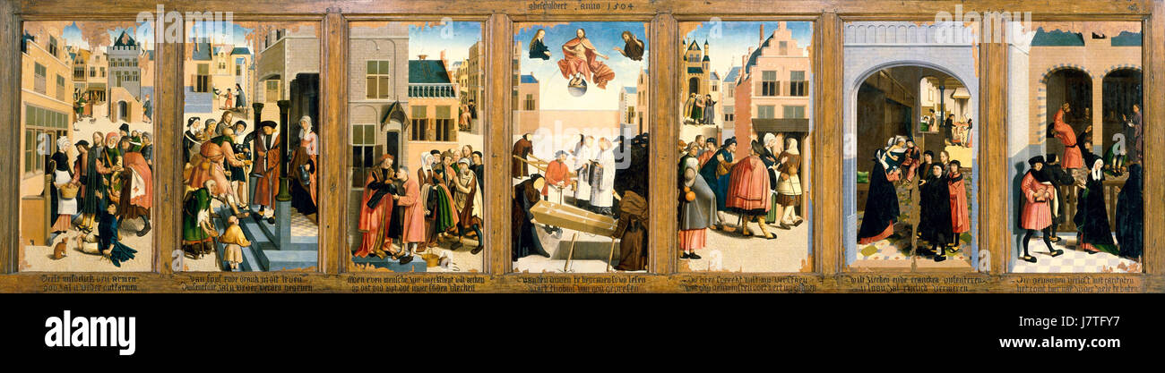 De zeven werken van barmhartigheid Rijksmuseum SK A 2815 Stock Photo