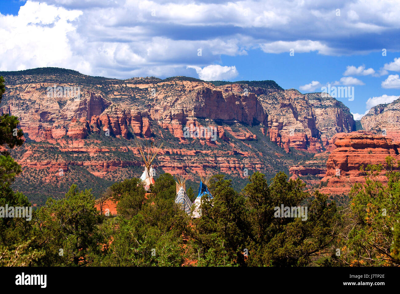 culture mountains traditional arizona tent indians blue beautiful beauteously Stock Photo