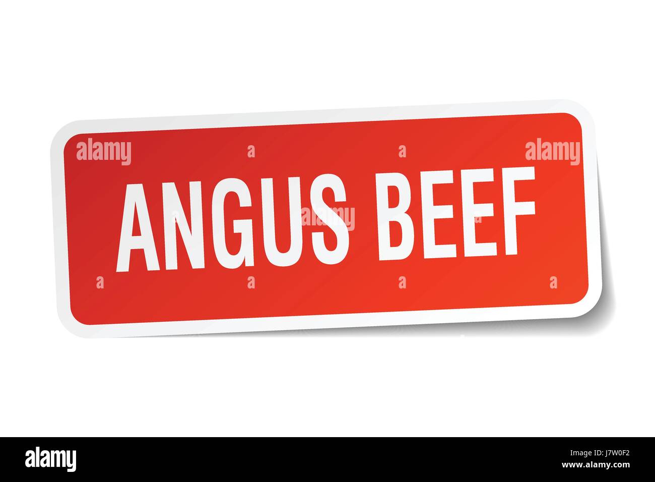 angus beef square sticker on white Stock Vector Image & Art - Alamy