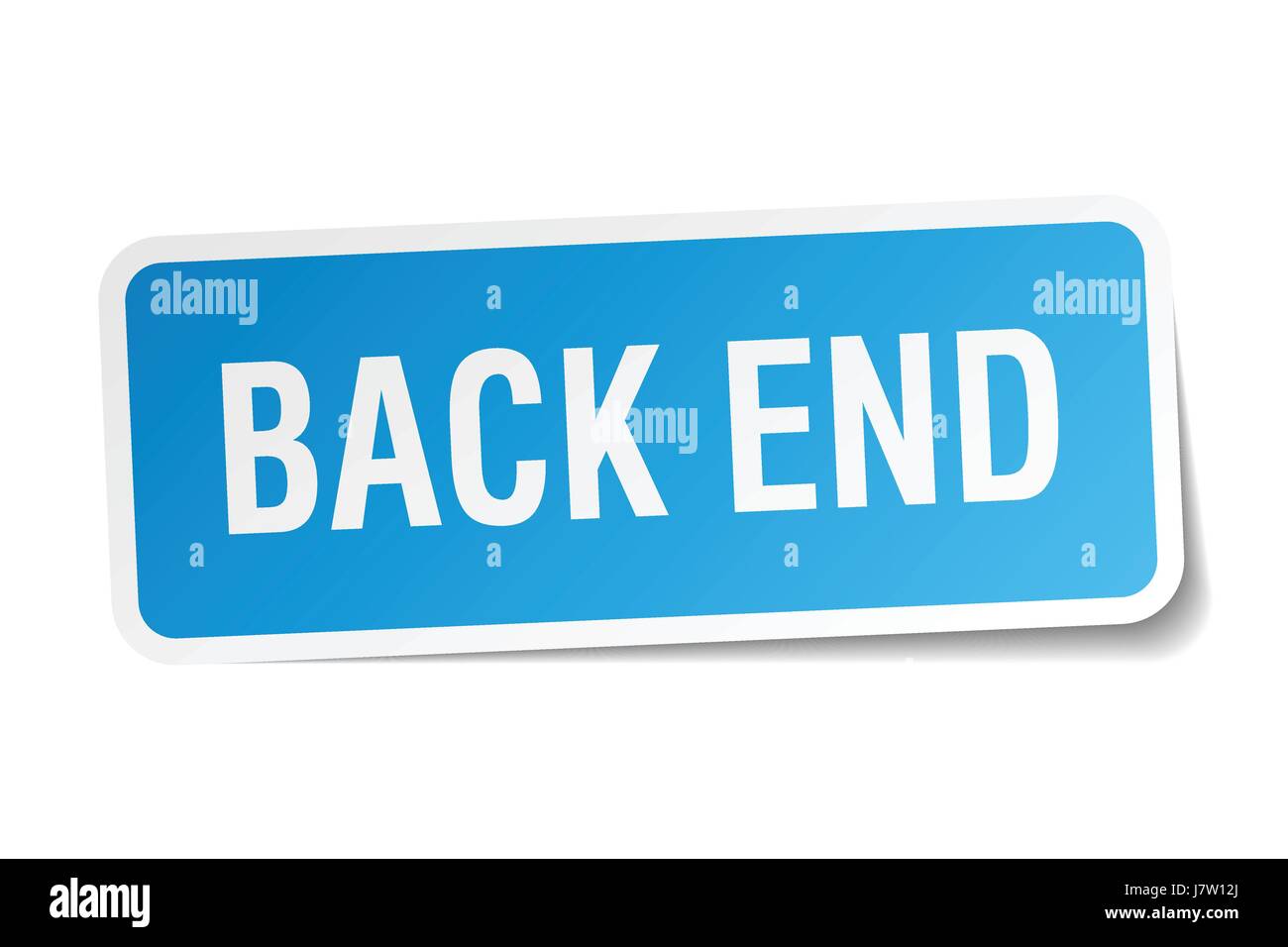 back end square sticker on white Stock Vector Image & Art Alamy