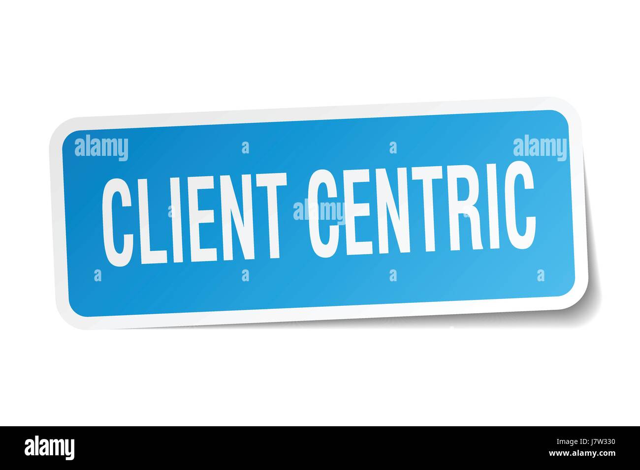 client centric square sticker on white Stock Vector Image & Art - Alamy