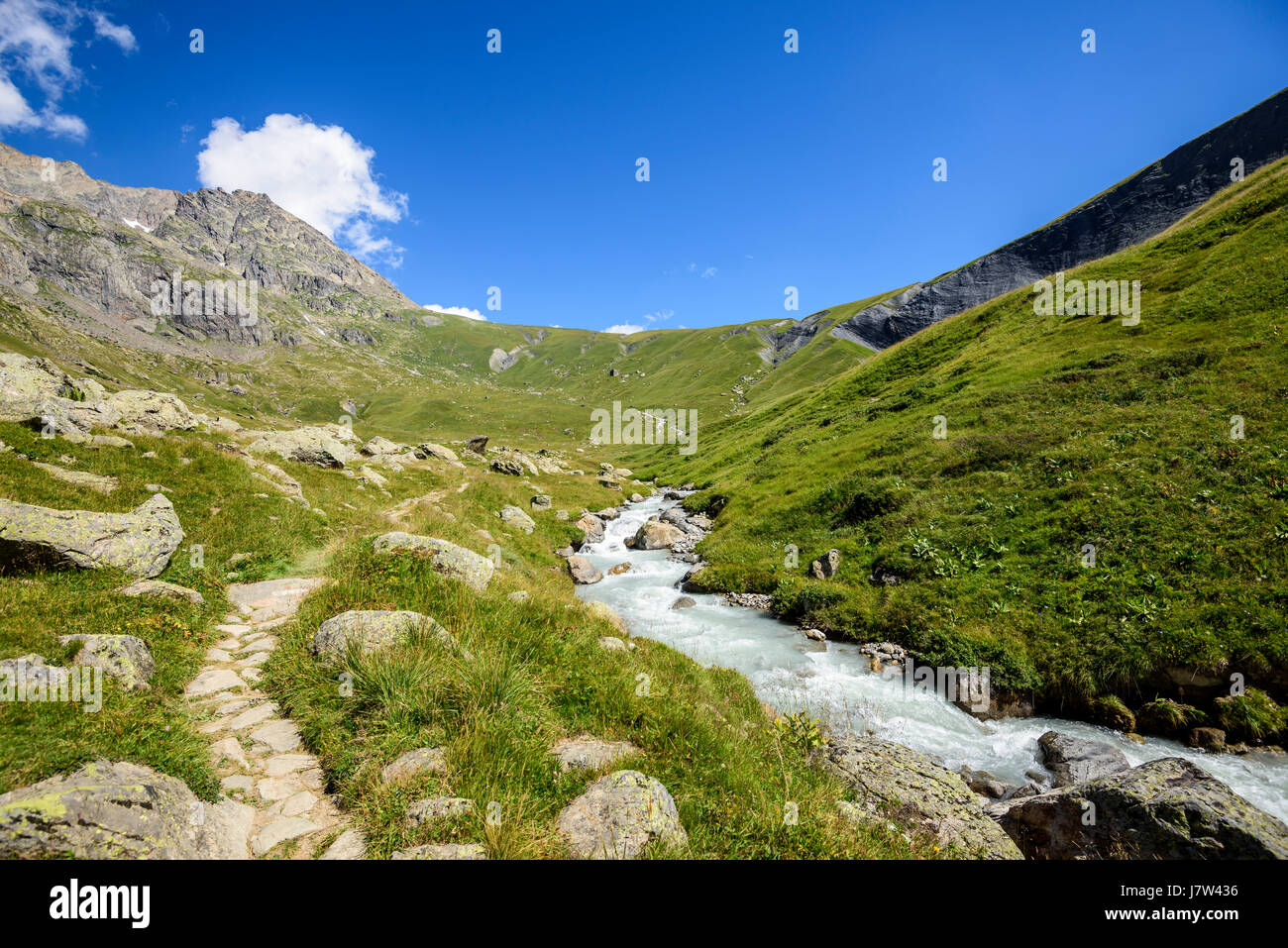 Cretes des Sauvages (peak of the wilds), Ferrand valley, French Alps, Oisans, France, Europe. Stock Photo