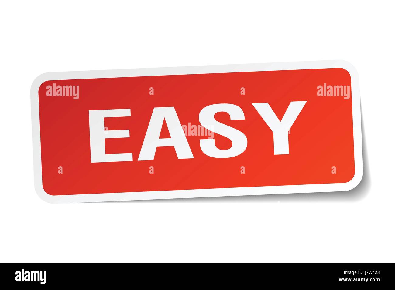 easy square sticker on white Stock Vector Image & Art - Alamy