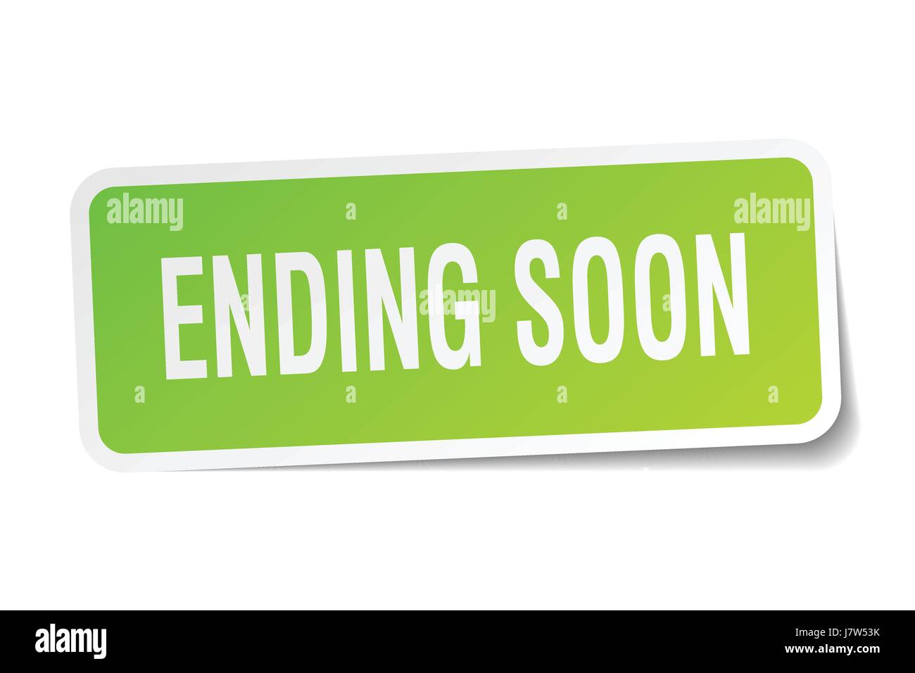 ending soon square sticker on white Stock Vector Image & Art - Alamy