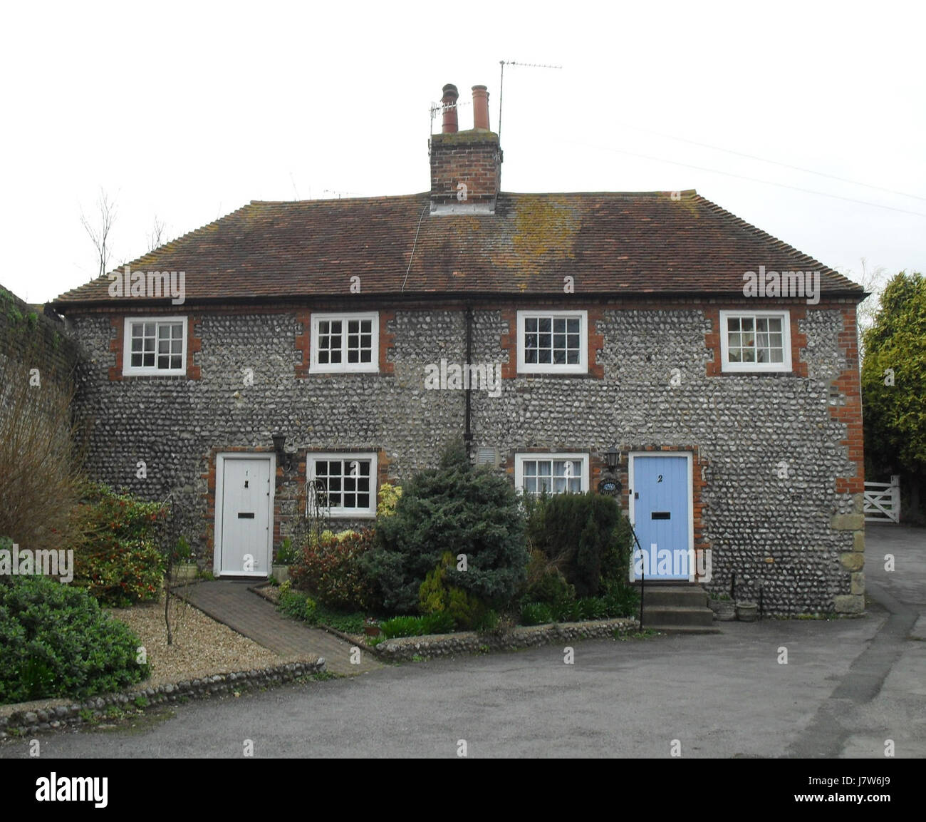 1 and 2 Church Lane, Old Town, Eastbourne (NHLE Code 1353111) (March 2010) Stock Photo
