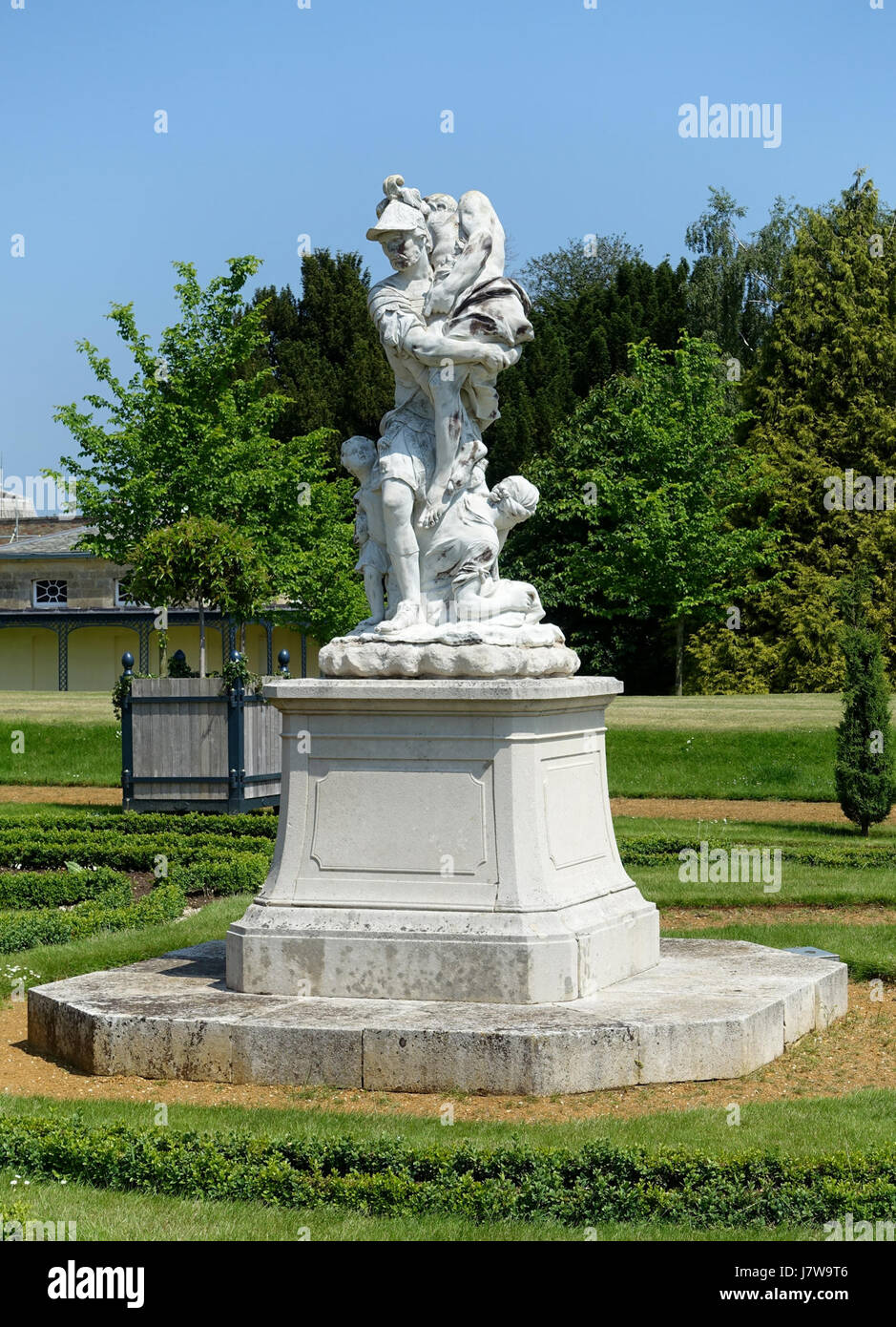 Aeneas and Anchises by John Cheere, 1700s   Wrest Park   Bedfordshire, England   DSC08325 Stock Photo