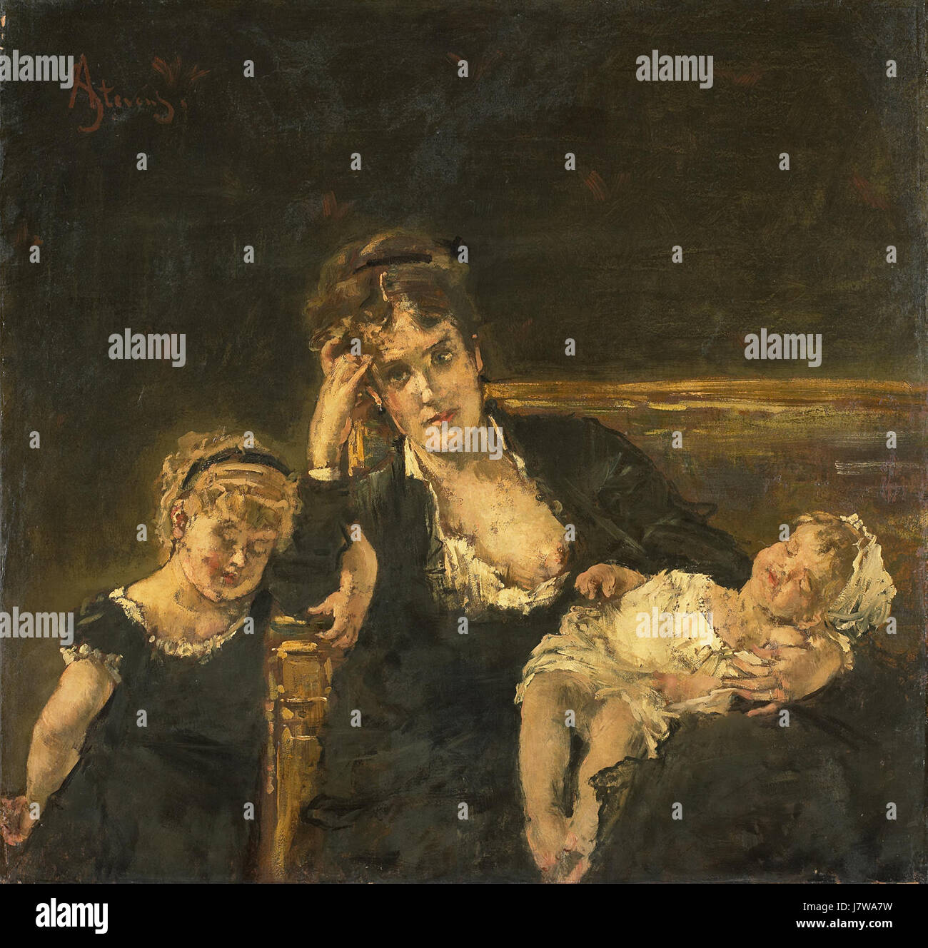 Alfred Stevens De weduwe Stock Photo Alamy