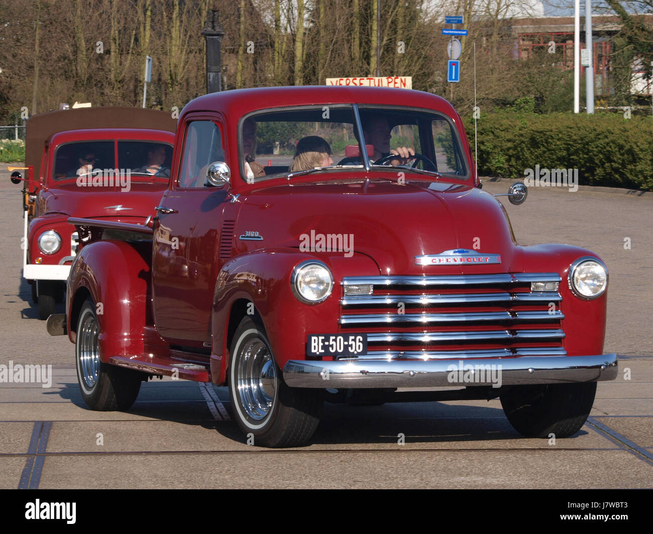 1953 Chevrolet 3100 Pick Up, Dutch licence registration BE 50 56, pic2 Stock Photo