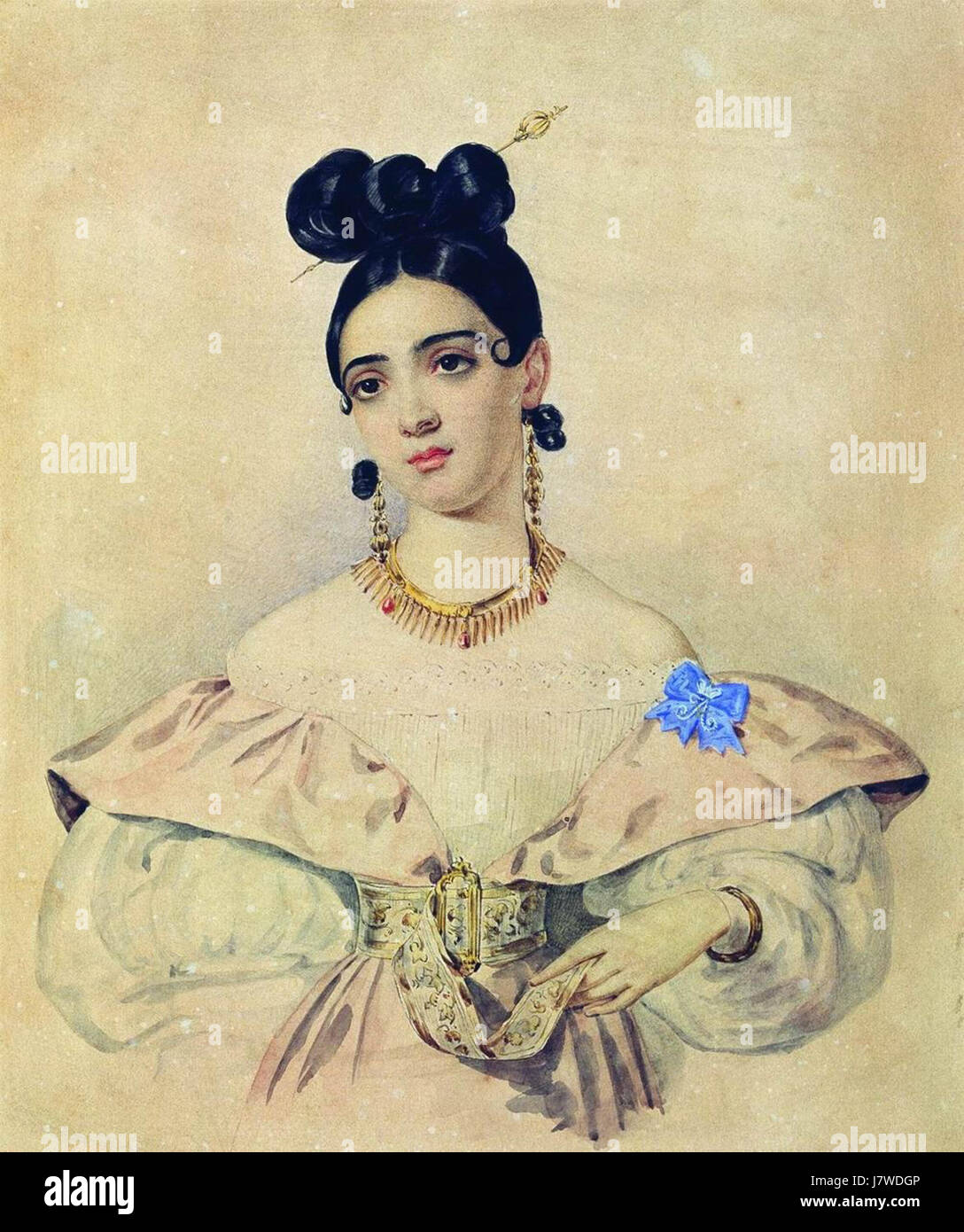 A.D. Abamelik Lazareva by A.Brullov (1835 8, N.Novgorod) Stock Photo