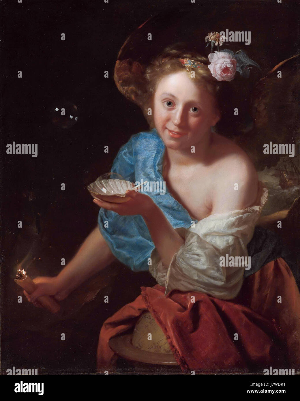 An allegory of Fortune, by Godfried Schalcken Stock Photo