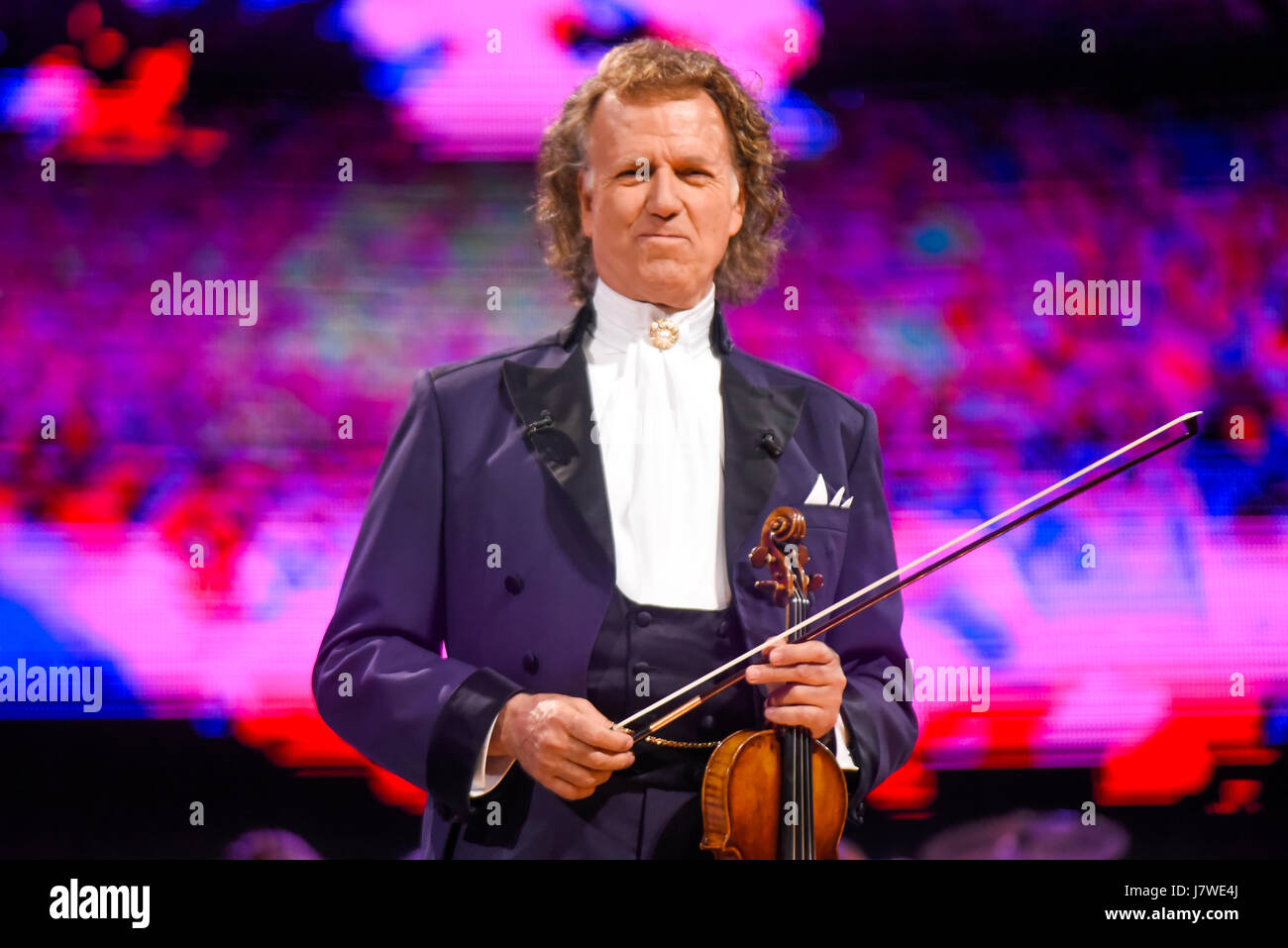 Krakow, Poland. 25th May, 2017. Andre Rieu and his orchestra perform at Tauron Arena, Krakow, Poland. Credit: Omar Marques/Pacific Press/Alamy Live News Stock Photo