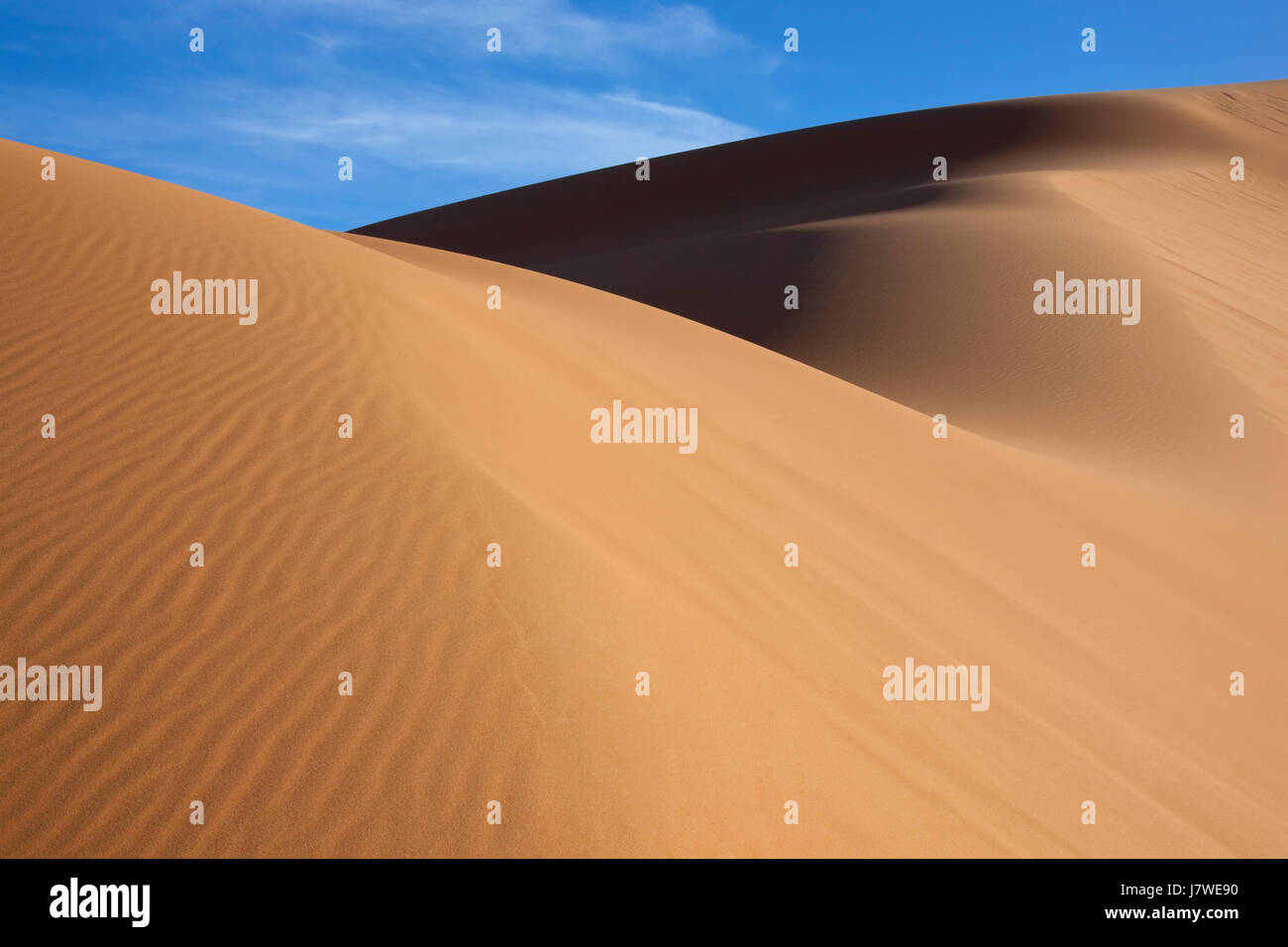 desert wasteland africa dune sands sand shadows summer summerly outdoor outside Stock Photo