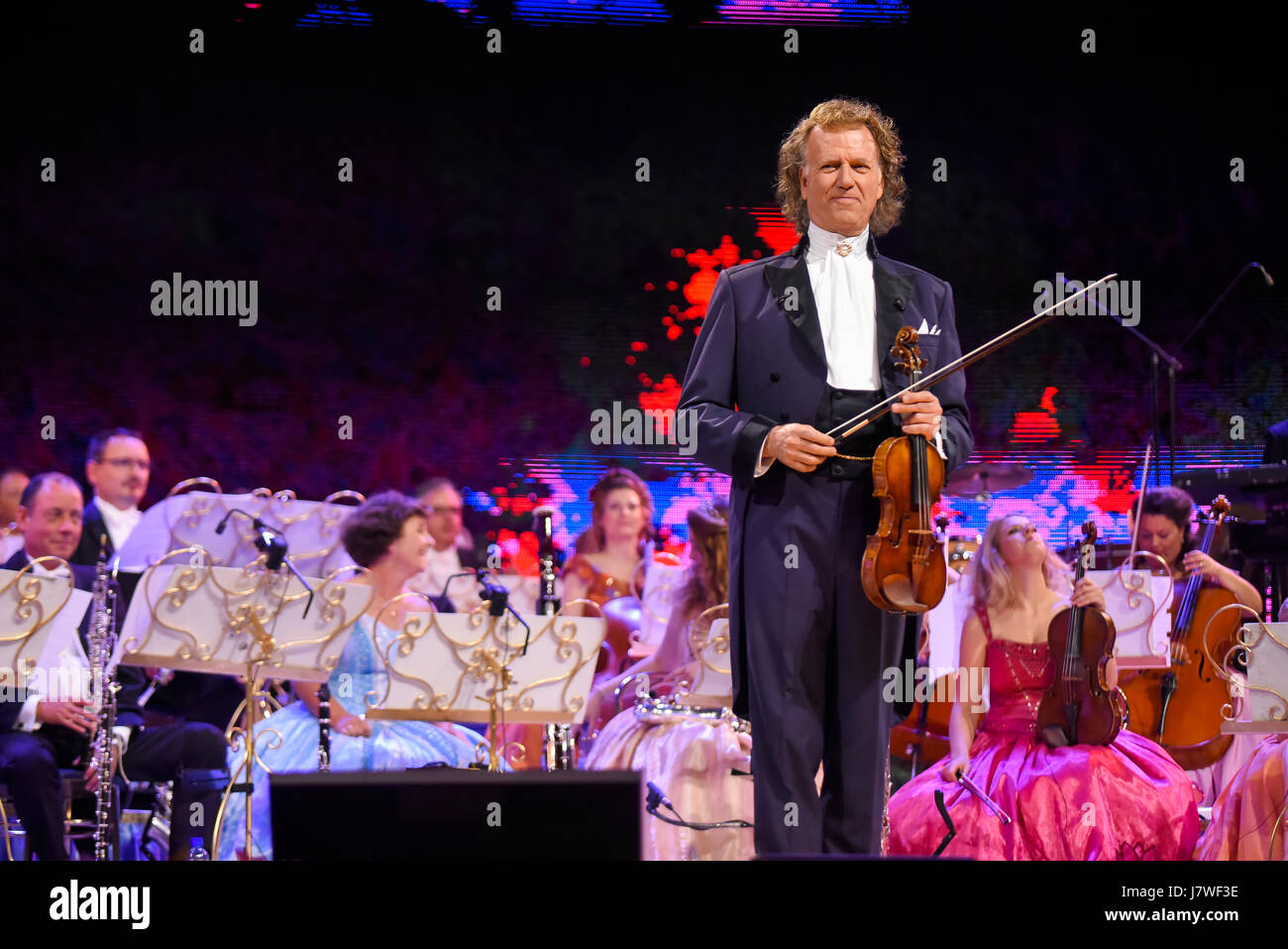 Krakow, Poland. 25th May, 2017. Andre Rieu and his orchestra perform at Tauron Arena, Krakow, Poland. Credit: Omar Marques/Pacific Press/Alamy Live News Stock Photo