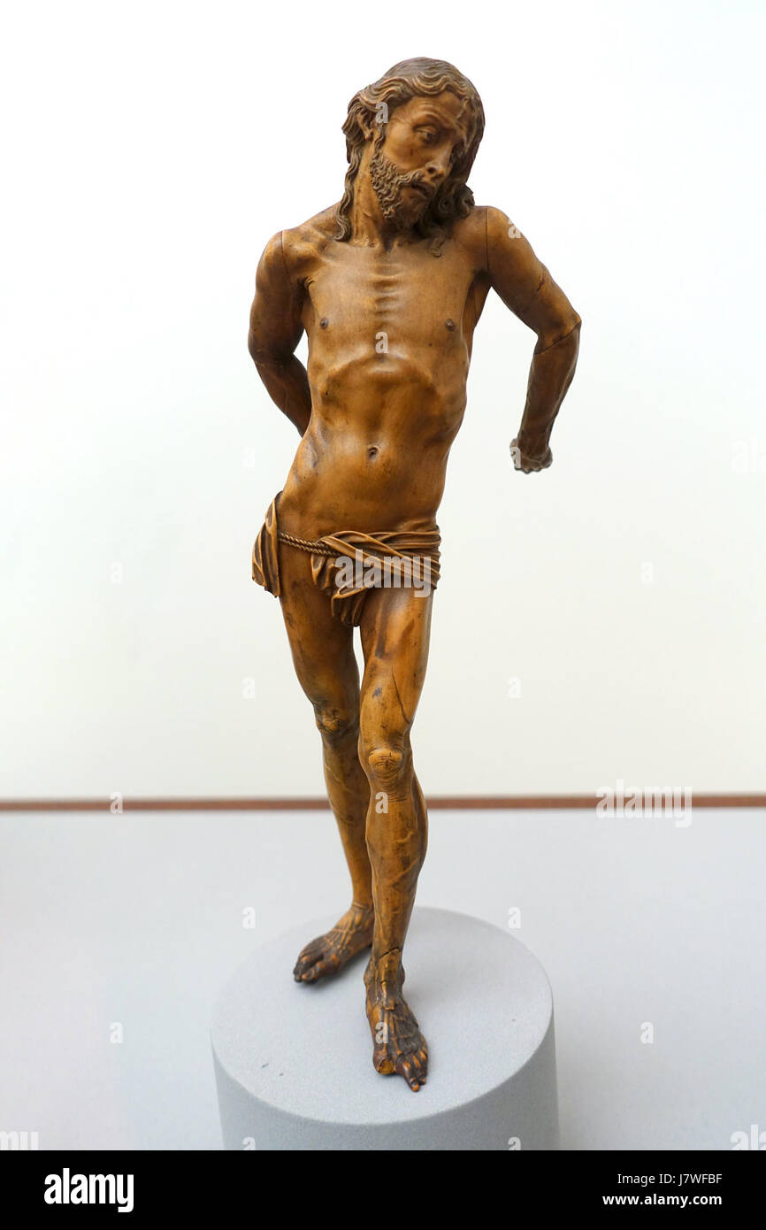 Christ from a Flagellation, by Hans Christoph Schenck, c. 1640, boxwood   Bode Museum   DSC02905 Stock Photo