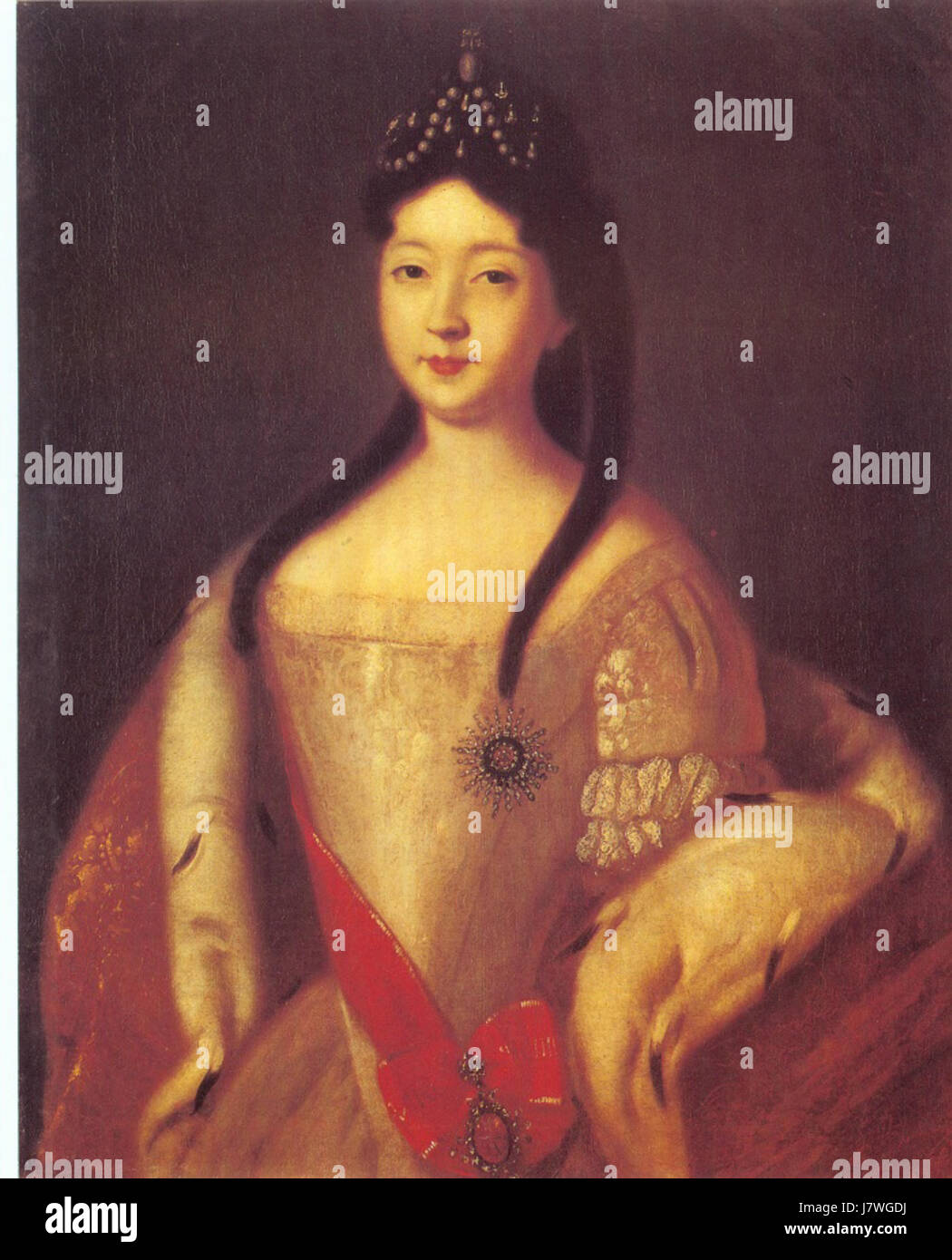 Anna Petrovna of Russia by L.Caravaque (1725, Tretyakov gallery Stock Photo - Alamy