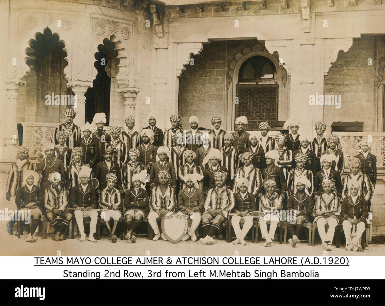 Boys of Mayo College, Ajmer and and Atchison College, Lahore in 1920