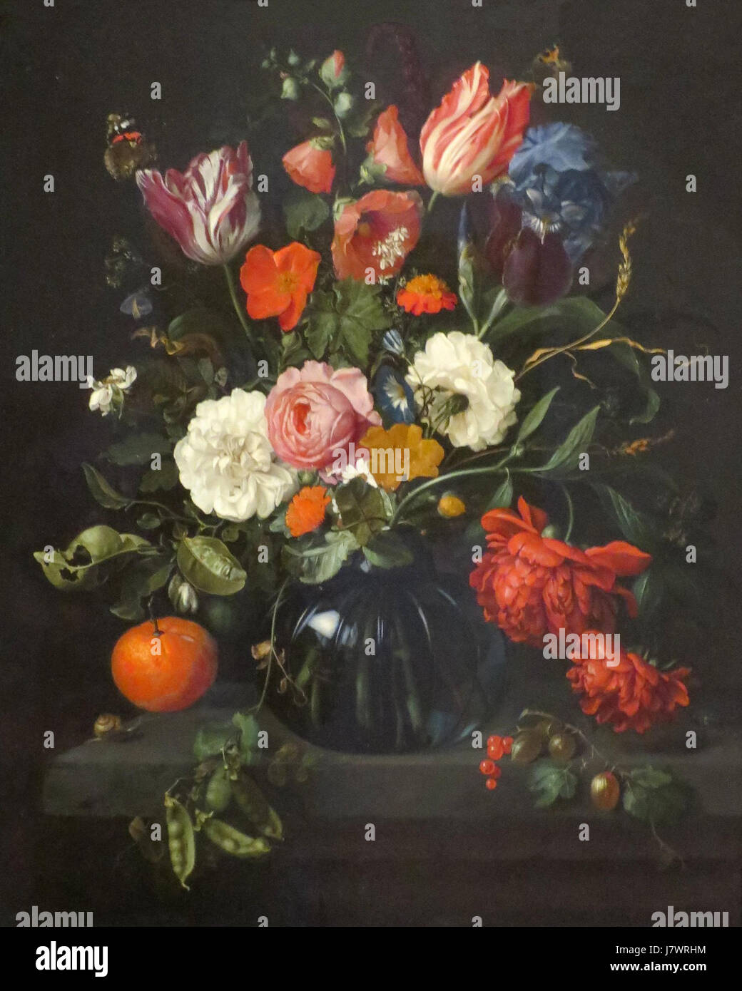 'Vase of Flowers' by Jan Davidsz. de Heem, 1654, Norton Simon Museum
