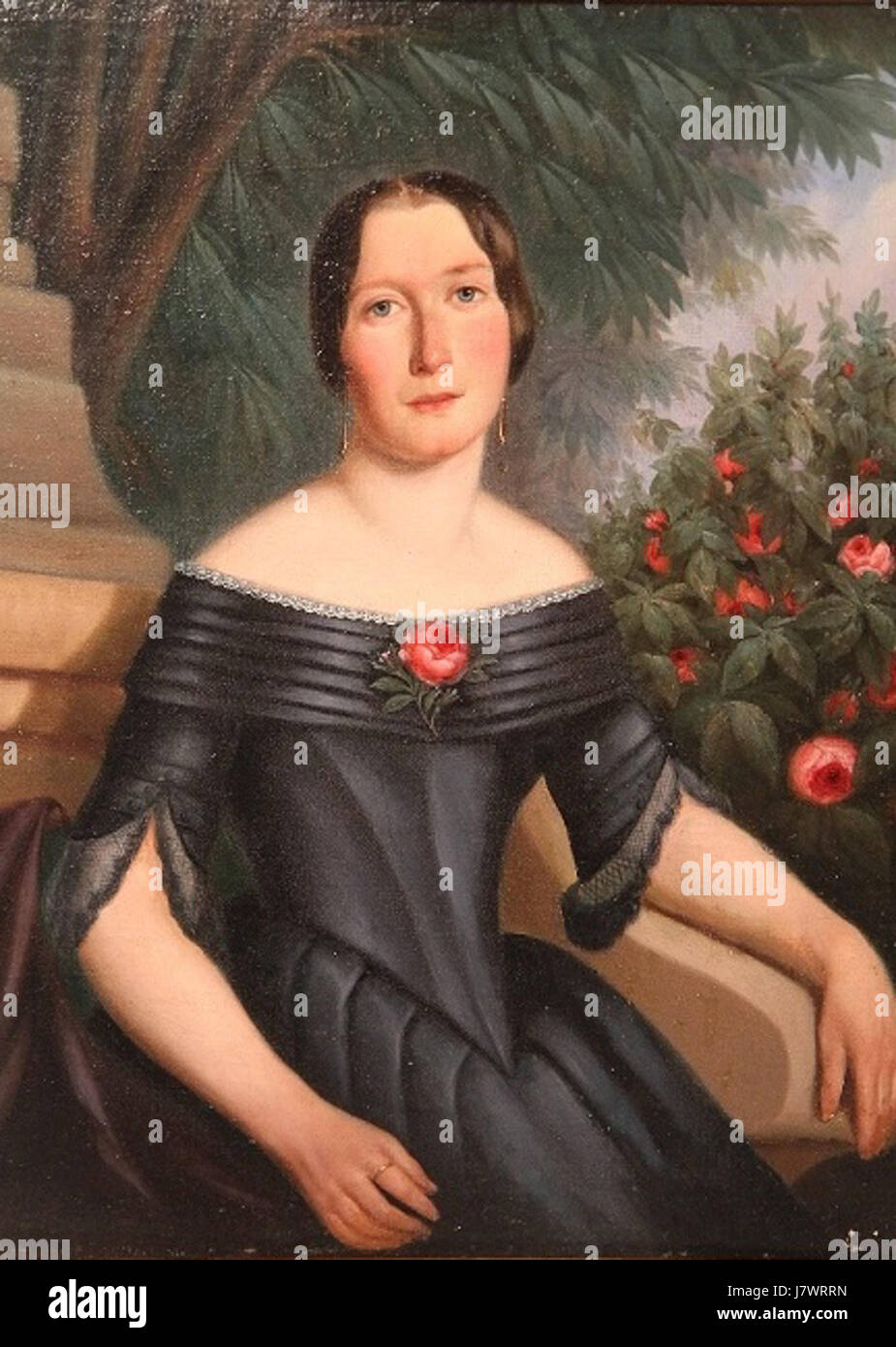A portrait by Aleksander Titz, a 19th-century artist known for his ...