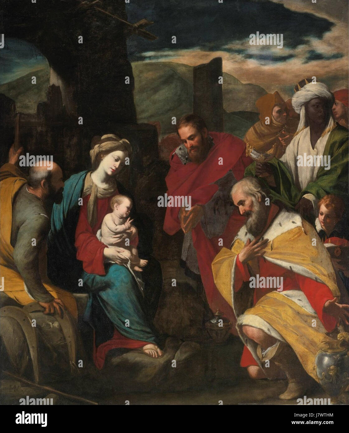 'The Adoration of the Magi' by Massimo Stanzione Stock Photo - Alamy