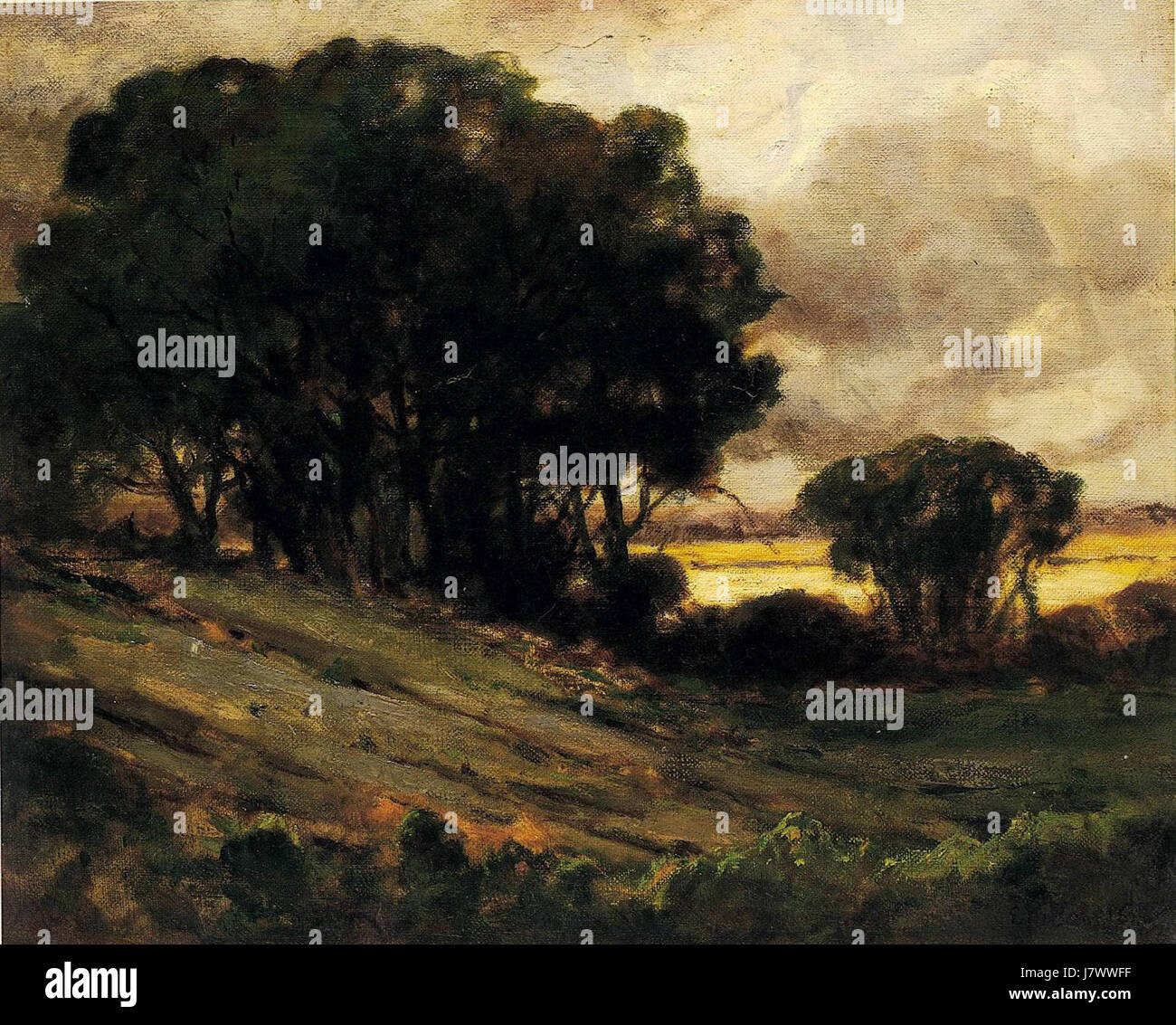Untitled (Rhode Island Landscape) by Edward Mitchell Bannister, 1898 Stock Photo