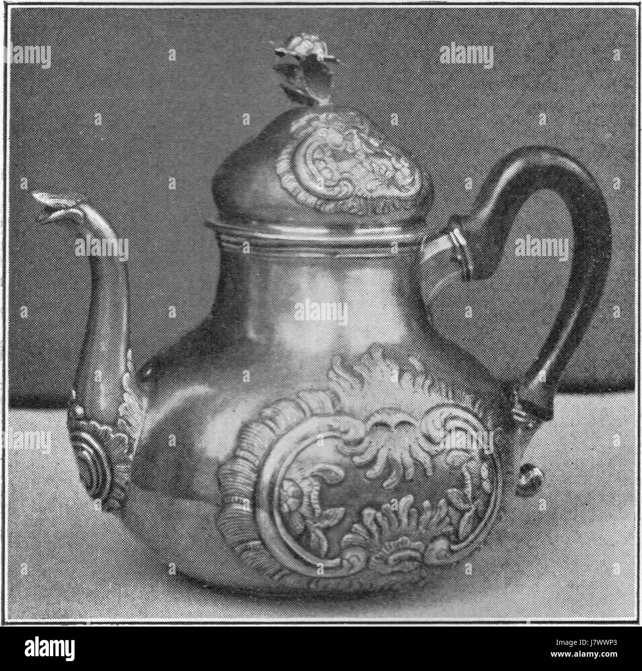 0941 Silver Teapot, German Stock Photo Alamy