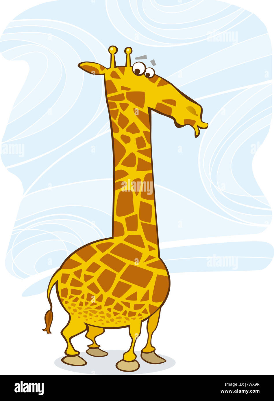 africa illustration giraffe funny cartoon comics art comic animal mammal  africa Stock Photo - Alamy