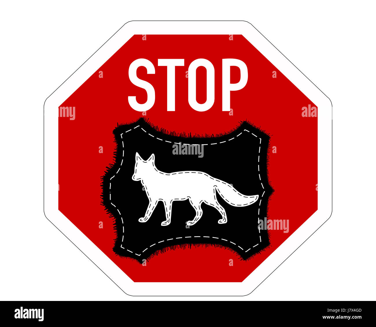 stop fox fur Stock Photo Alamy