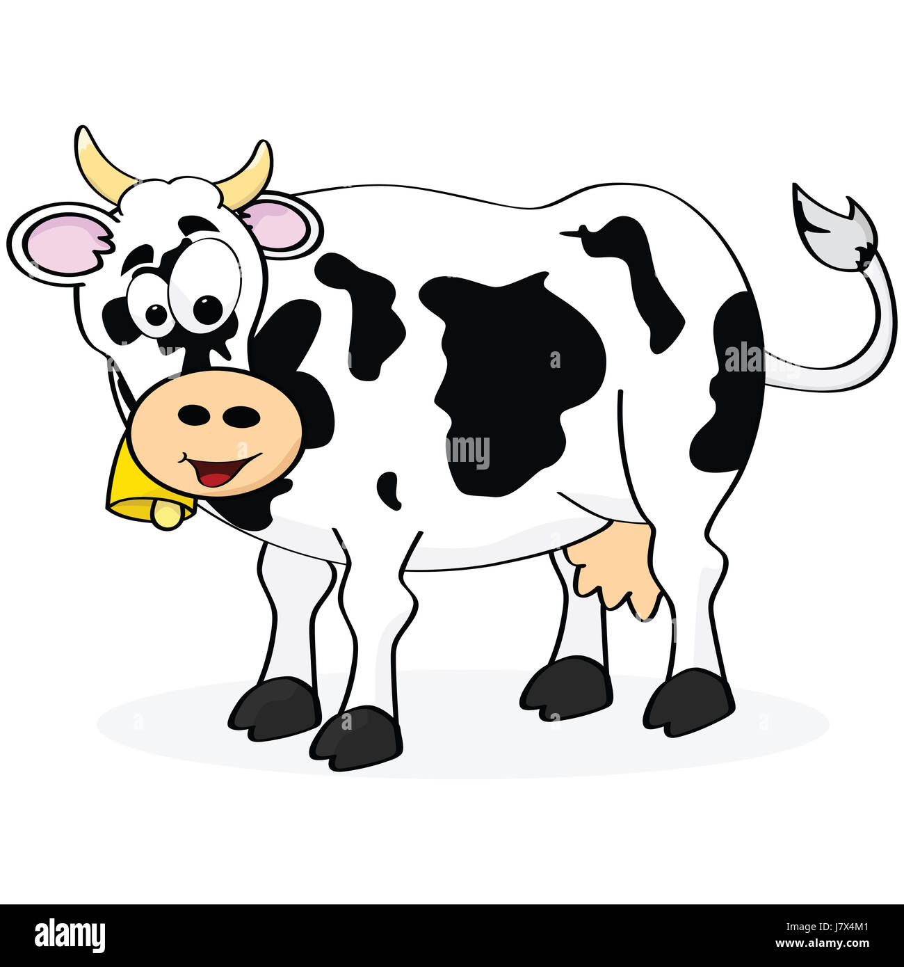 animal illustration milk cow farm cattle cartoon laugh laughs laughing twit  Stock Photo - Alamy