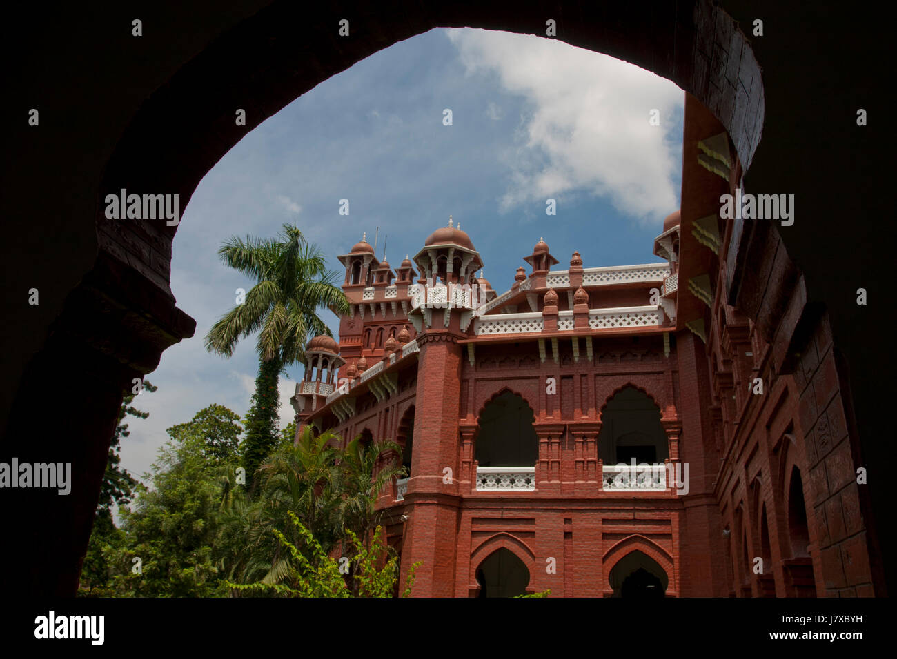 Curzon Hall of Dhaka University. It was built to be a town hall, and named after Lord Curzon, the Viceroy of India, who laid its foundation in 1904. A Stock Photo