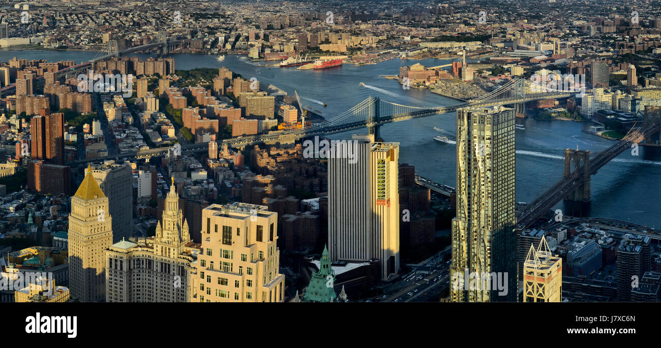 New york dawn aerial view hi-res stock photography and images - Alamy