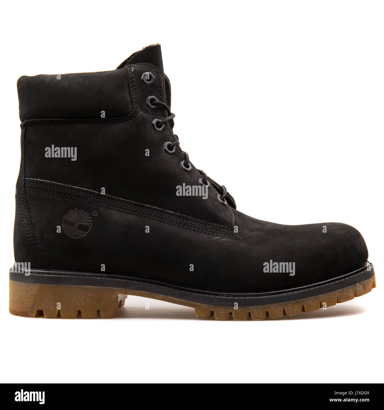 Timberland 6 Inch Premium Black Nubuck Waterproof Men's Leather Boots -  A114V Stock Photo - Alamy