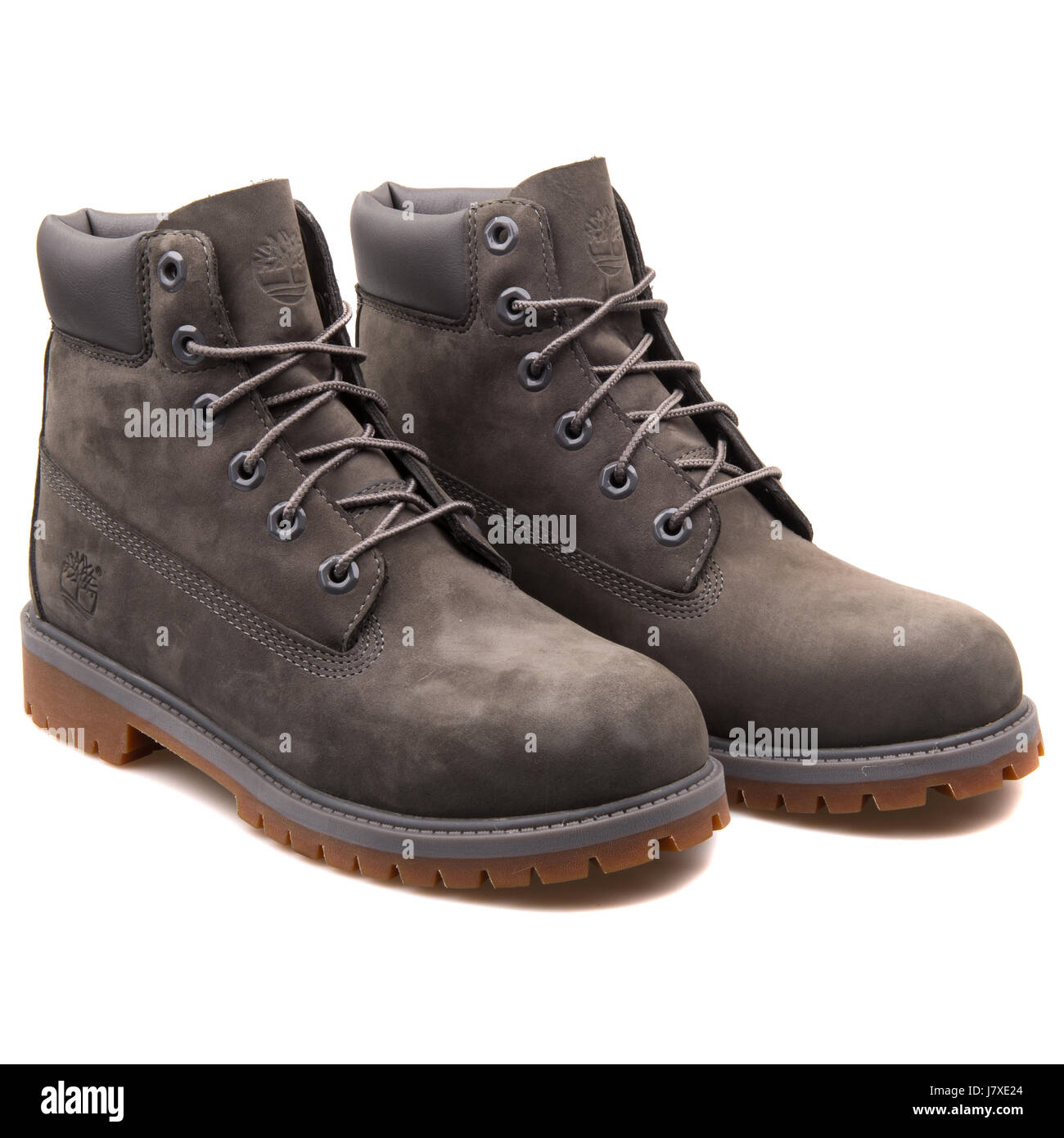 Timberland 6 inch Premium Waterproof Junior's Grey Leather Boots - A14ZZ  Stock Photo - Alamy