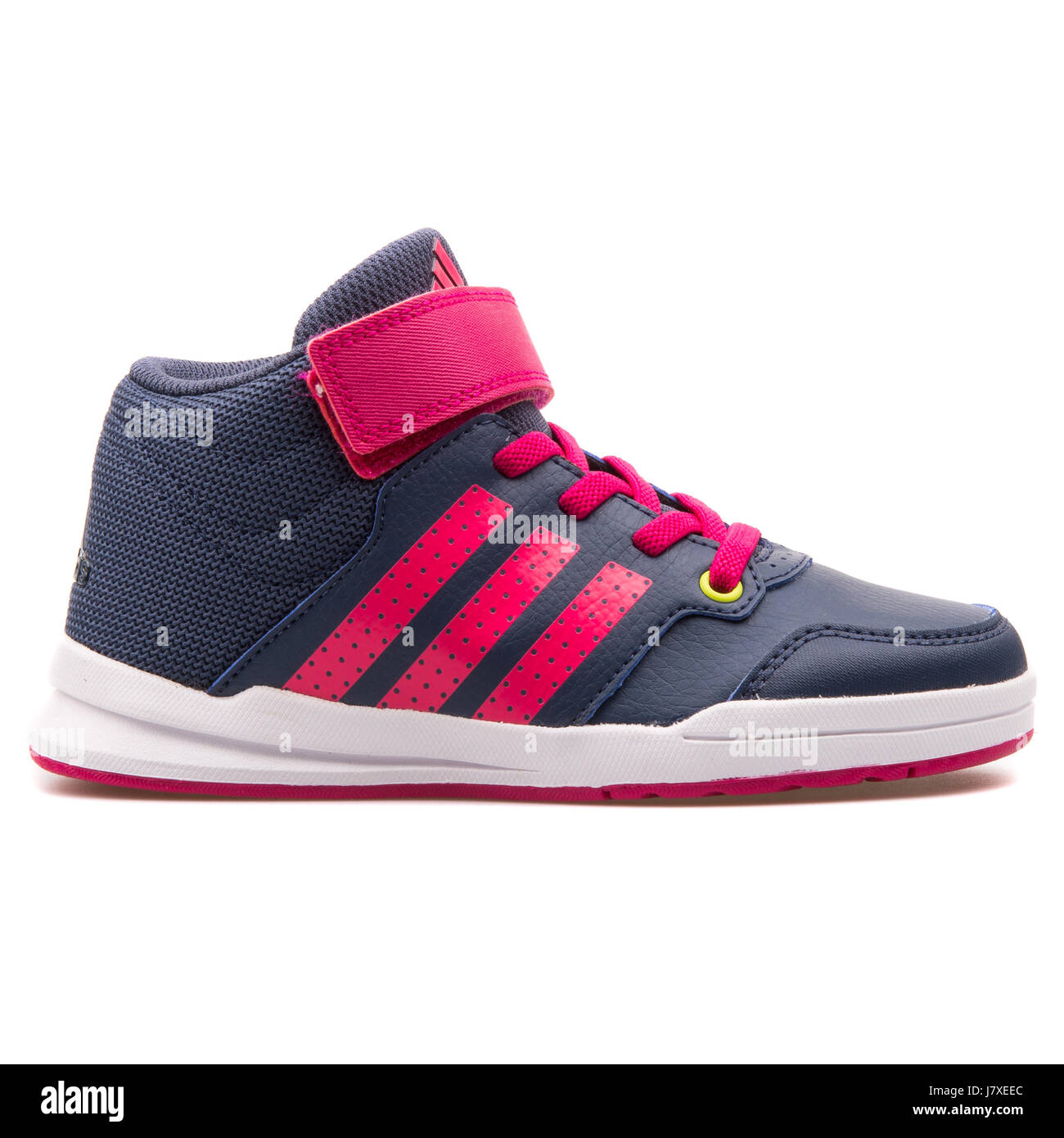 Adidas Jan BS 2 mid C Kids Dark Blue Sneakers With Three Pink Stripes -  B23908 Stock Photo - Alamy