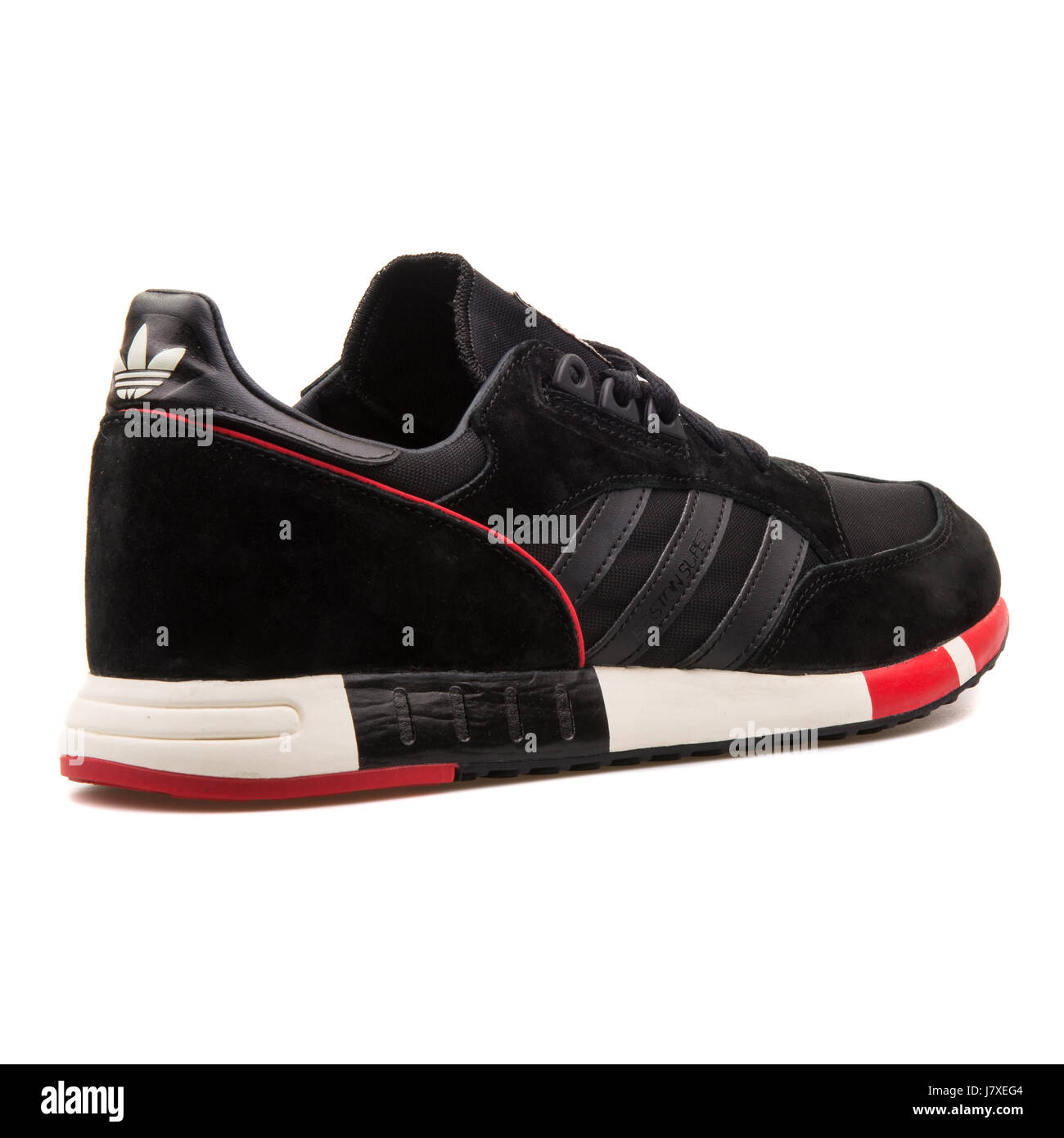 Adidas Boston Super Men's Black with Red Sneakers - S81432 Stock Photo -  Alamy