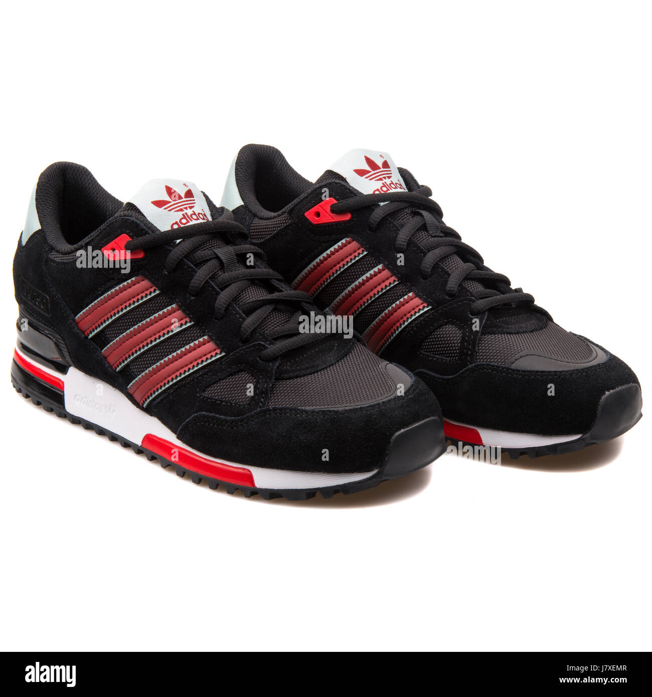 Adidas ZX 750 Men's Black with Red Sneakers - B24856 Stock Photo - Alamy