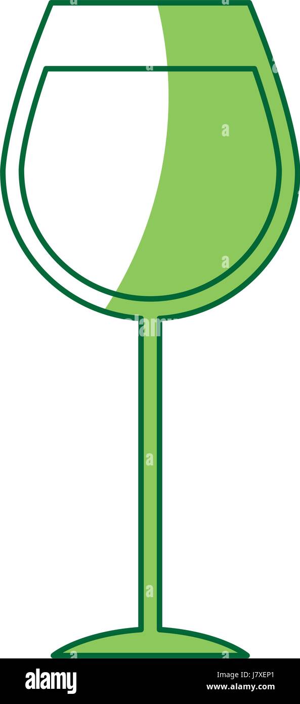 glass cup for drink bar. glassware, alcohol, liquid icon Stock Vector