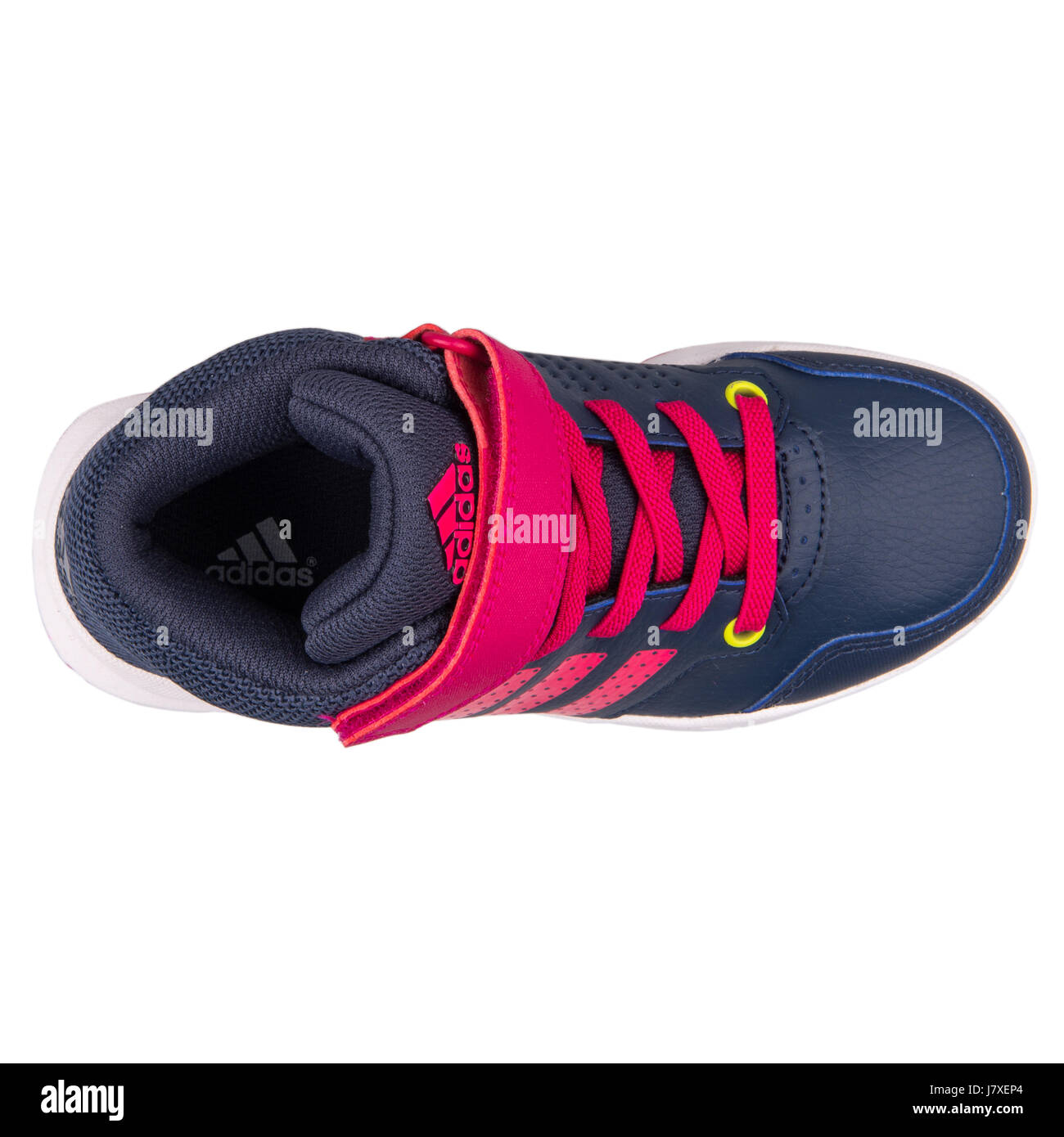 Adidas Jan BS 2 mid C Kids Dark Blue Sneakers With Three Pink Stripes -  B23908 Stock Photo - Alamy