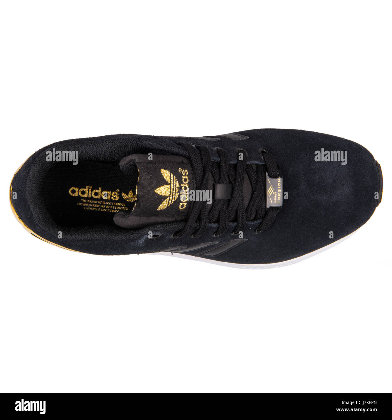 Polvo Relacionado ruido Adidas ZX Flux W Women's Black and Gold Sneakers - B35319 Stock Photo -  Alamy
